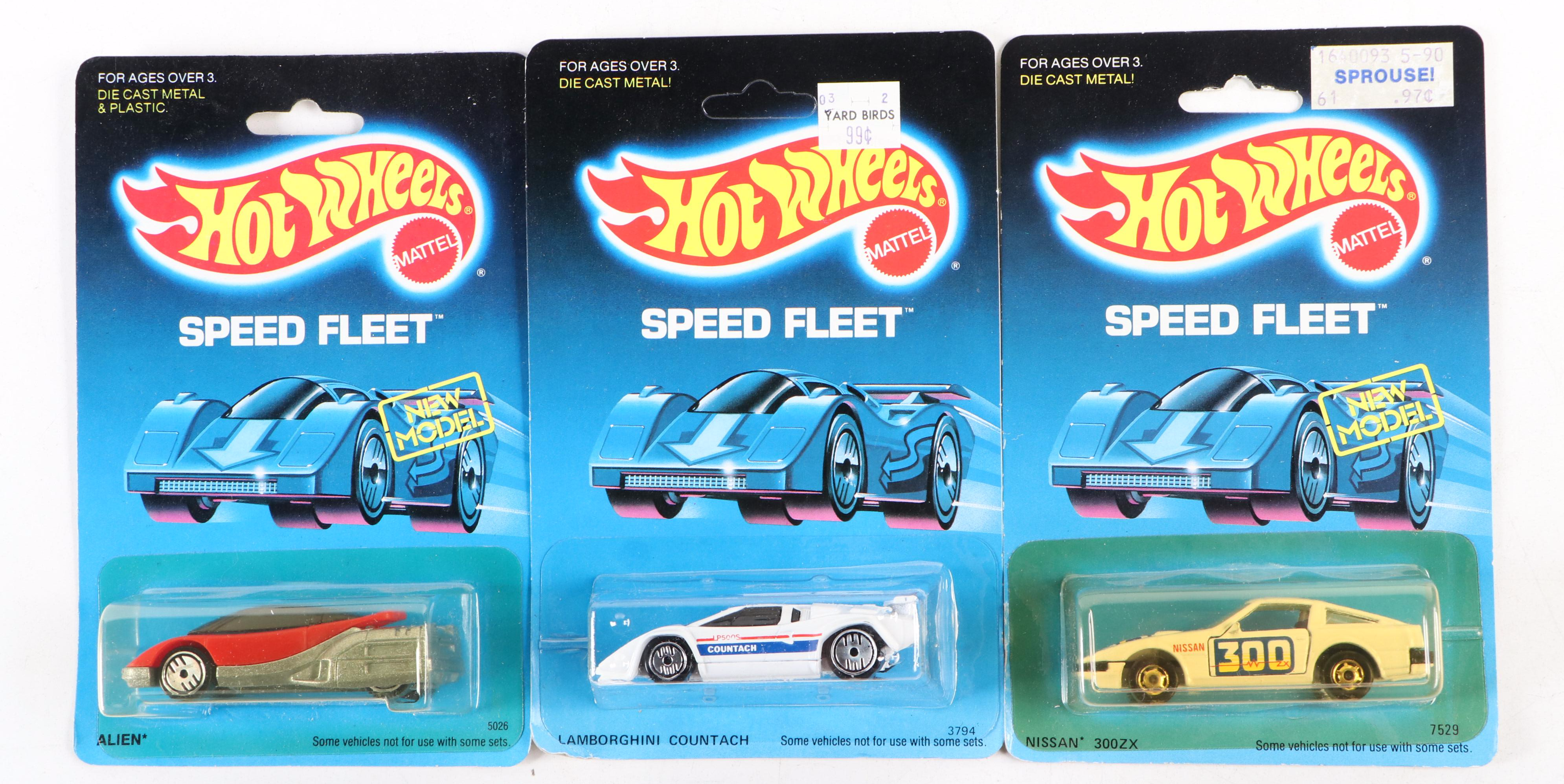Mattel Hot Wheel "Speed Fleet" Diecast Vehicles, 1980s