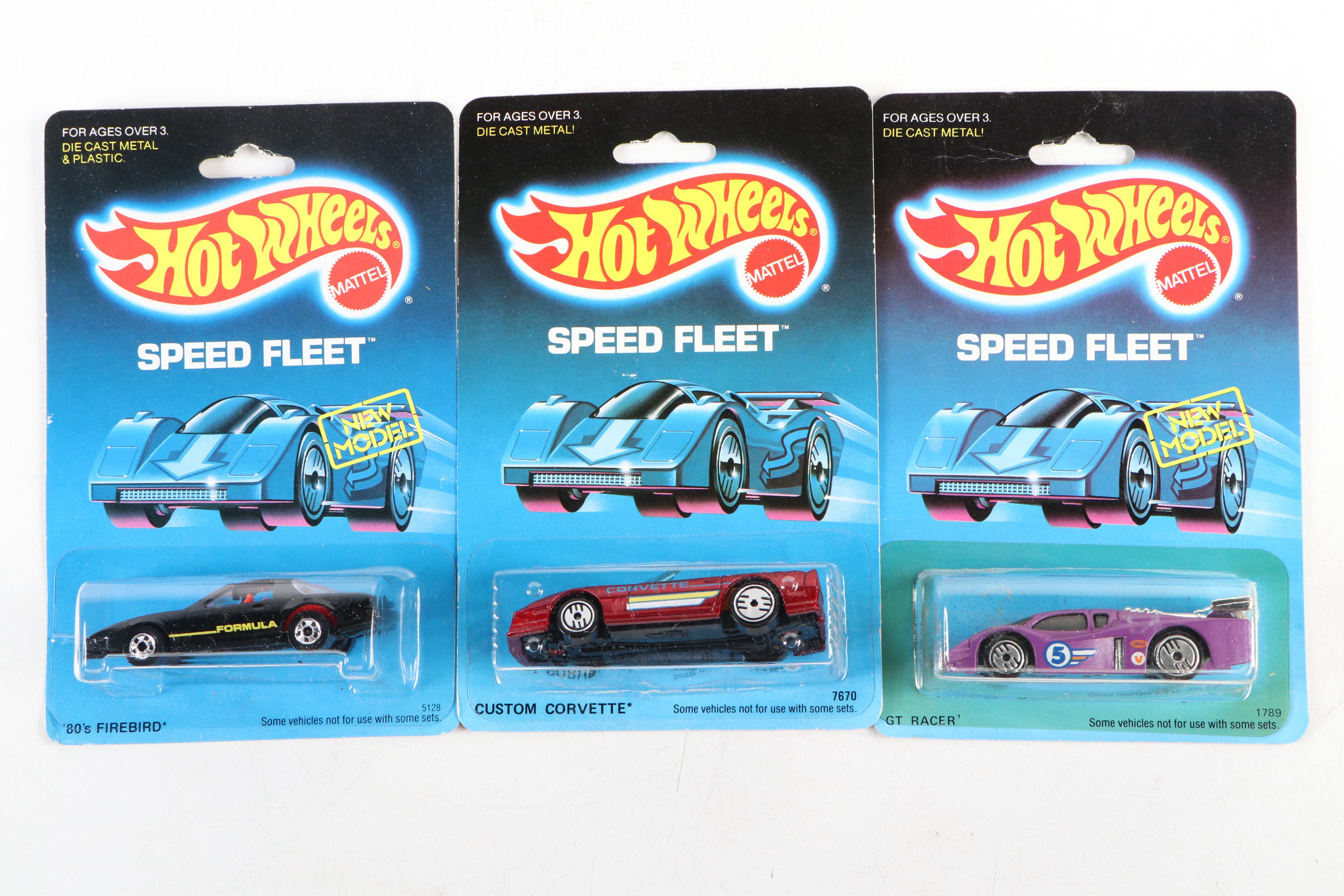 Mattel Hot Wheel "Speed Fleet" Diecast Vehicles, 1980s