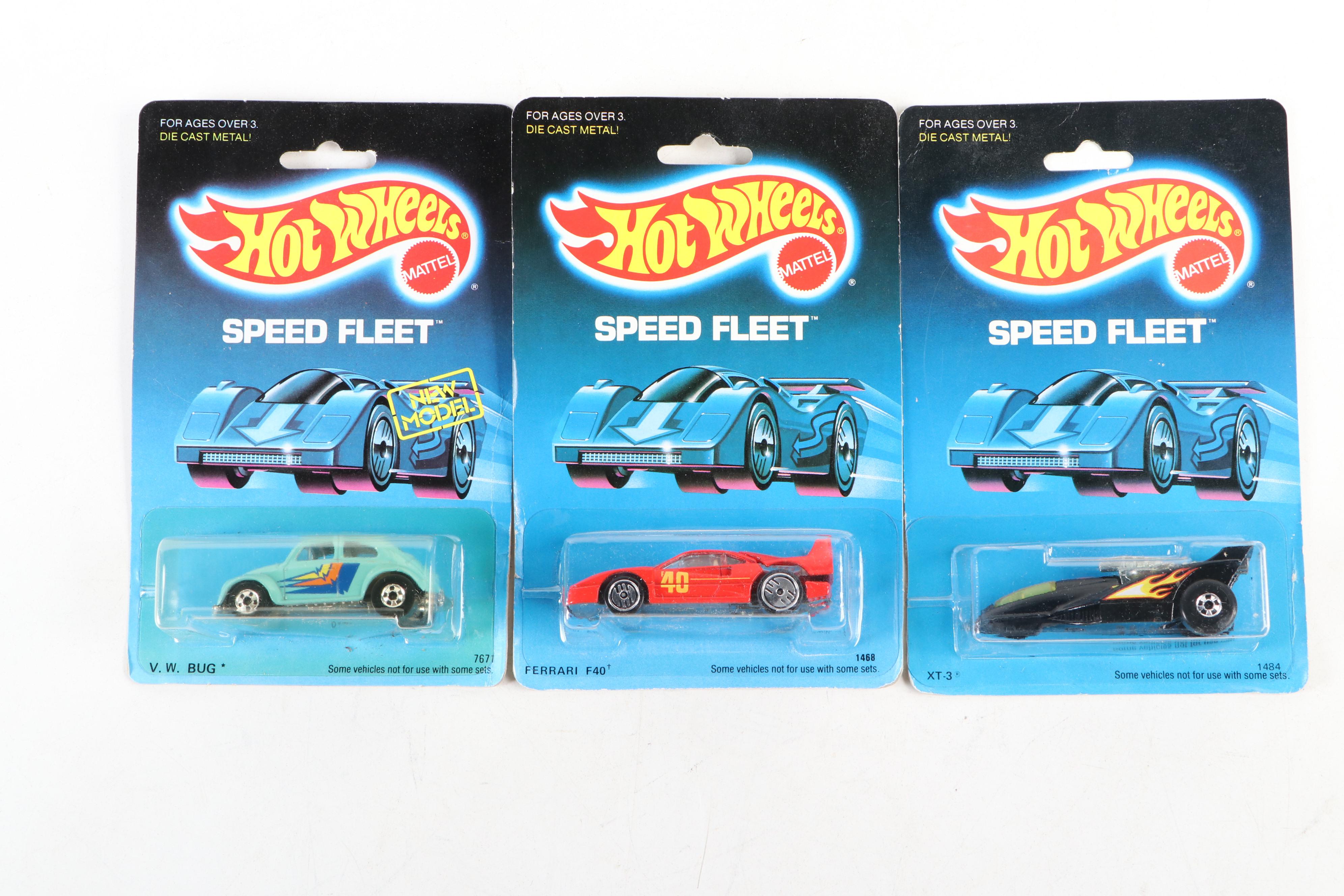 Mattel Hot Wheel "Speed Fleet" Diecast Vehicles, 1980s