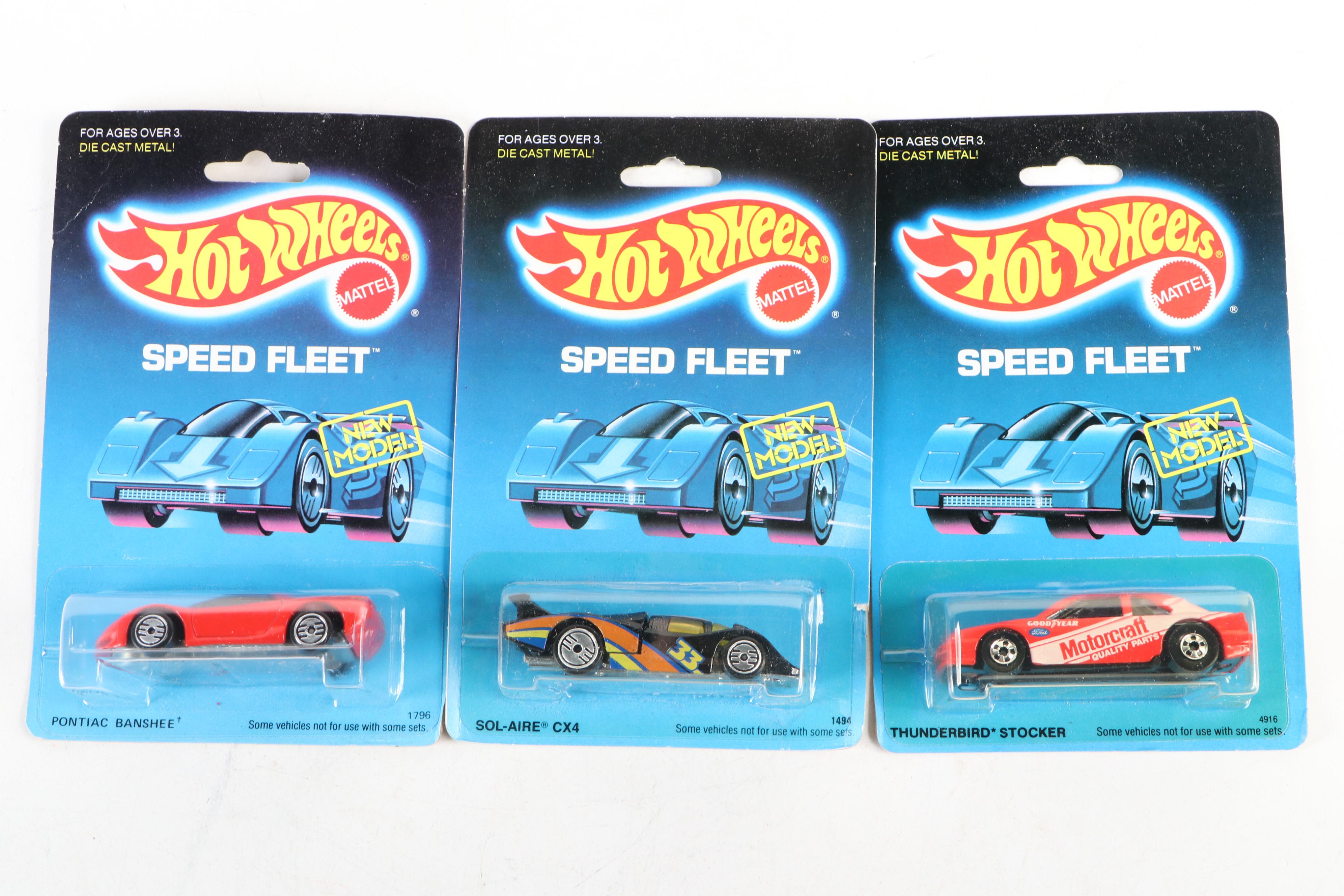Mattel Hot Wheel "Speed Fleet" Diecast Vehicles, 1980s