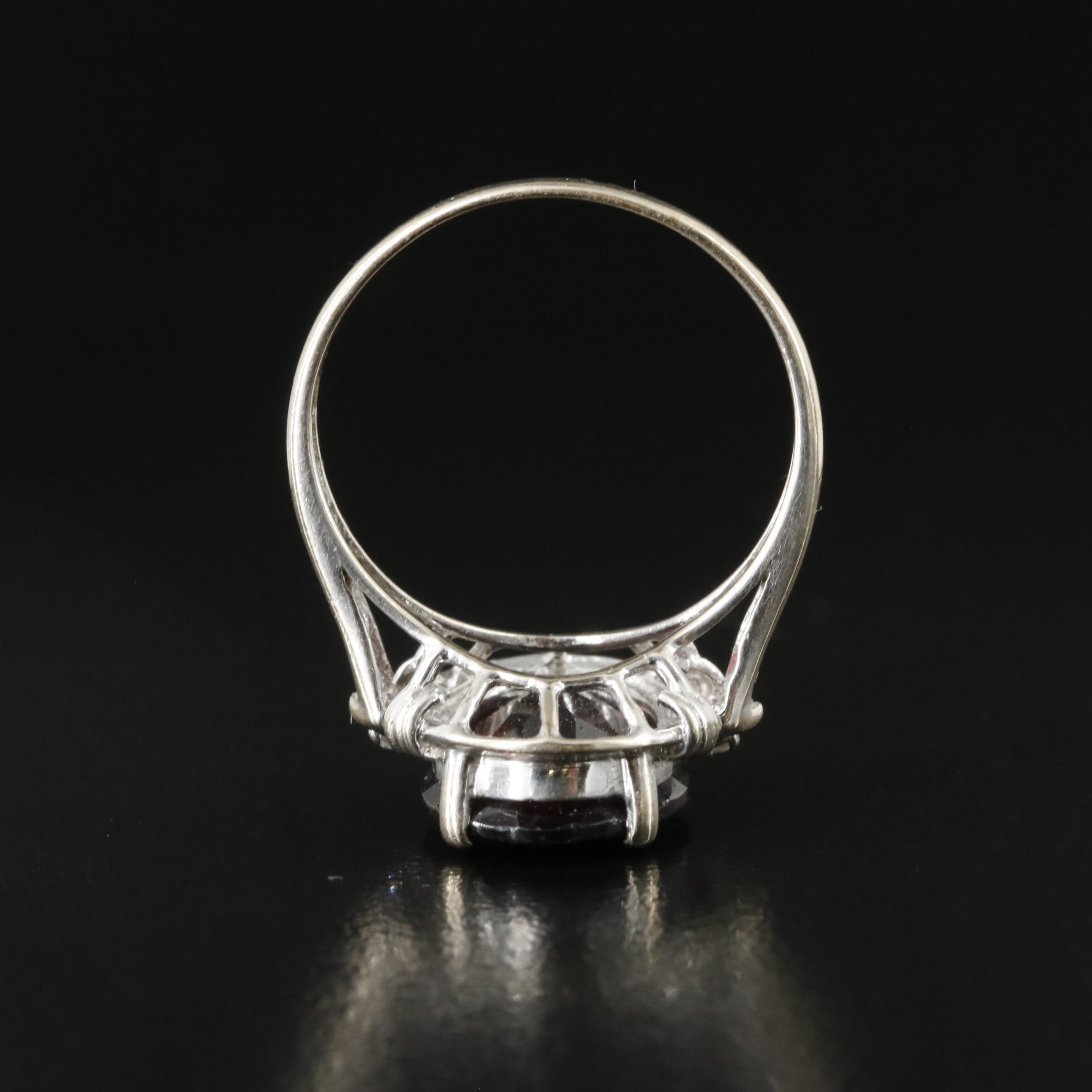 14K Garnet and Diamond Ring