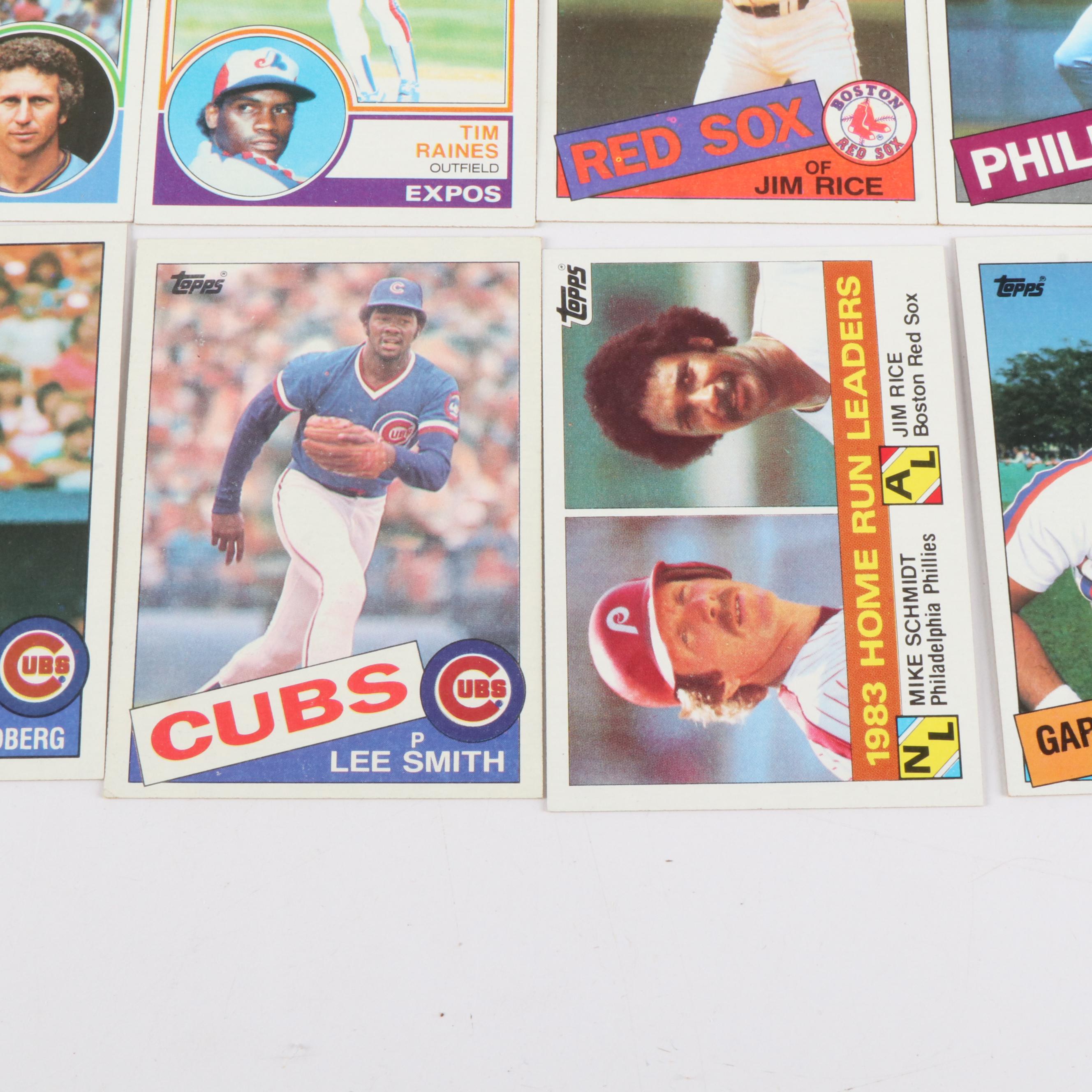 Topps Baseball Cards Featuring Nolan Ryan, Ryne Sandberg, and More, 1983-1985