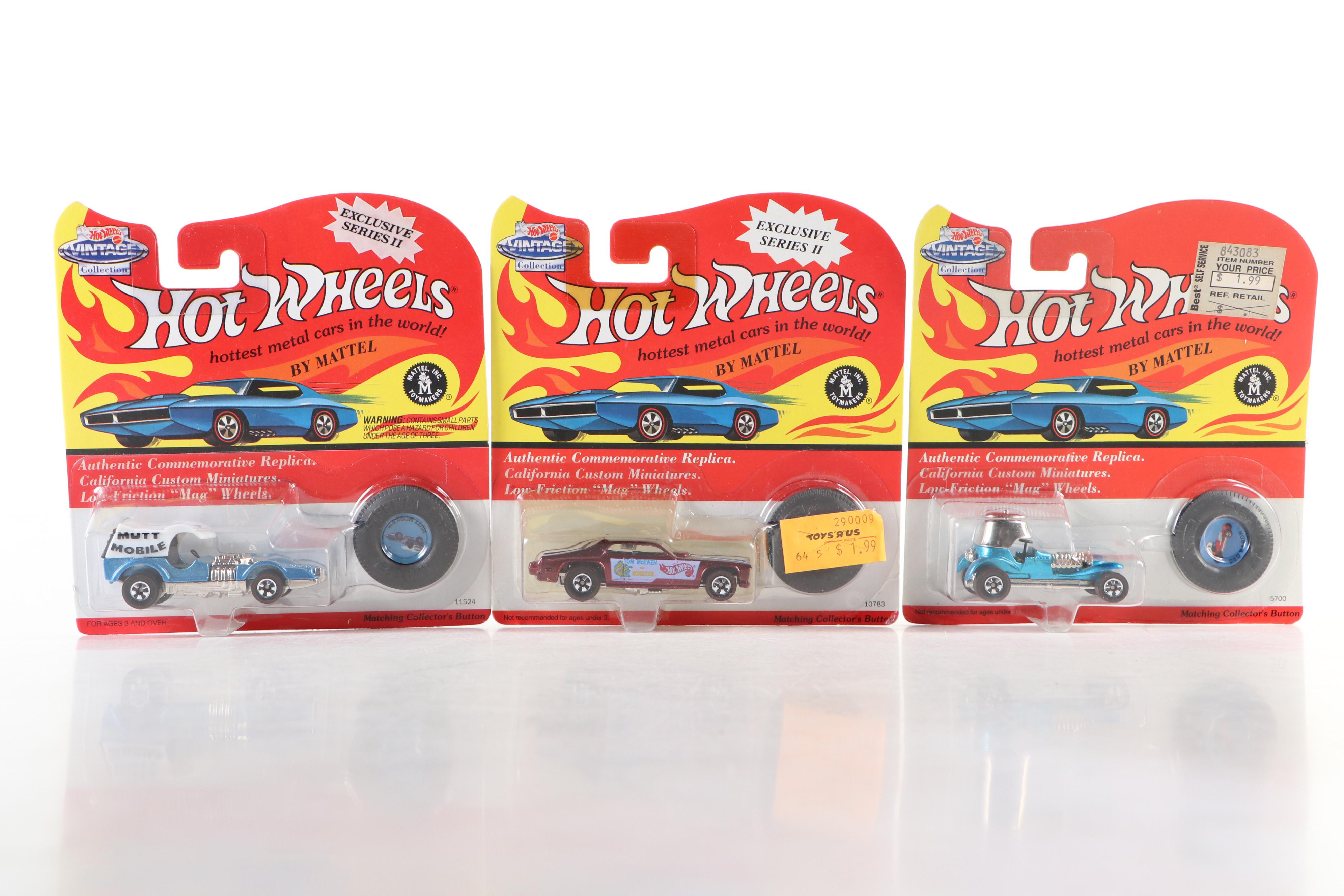 Mattel Hot Wheels Vintage Collection Diecast Vehicles, 1990s