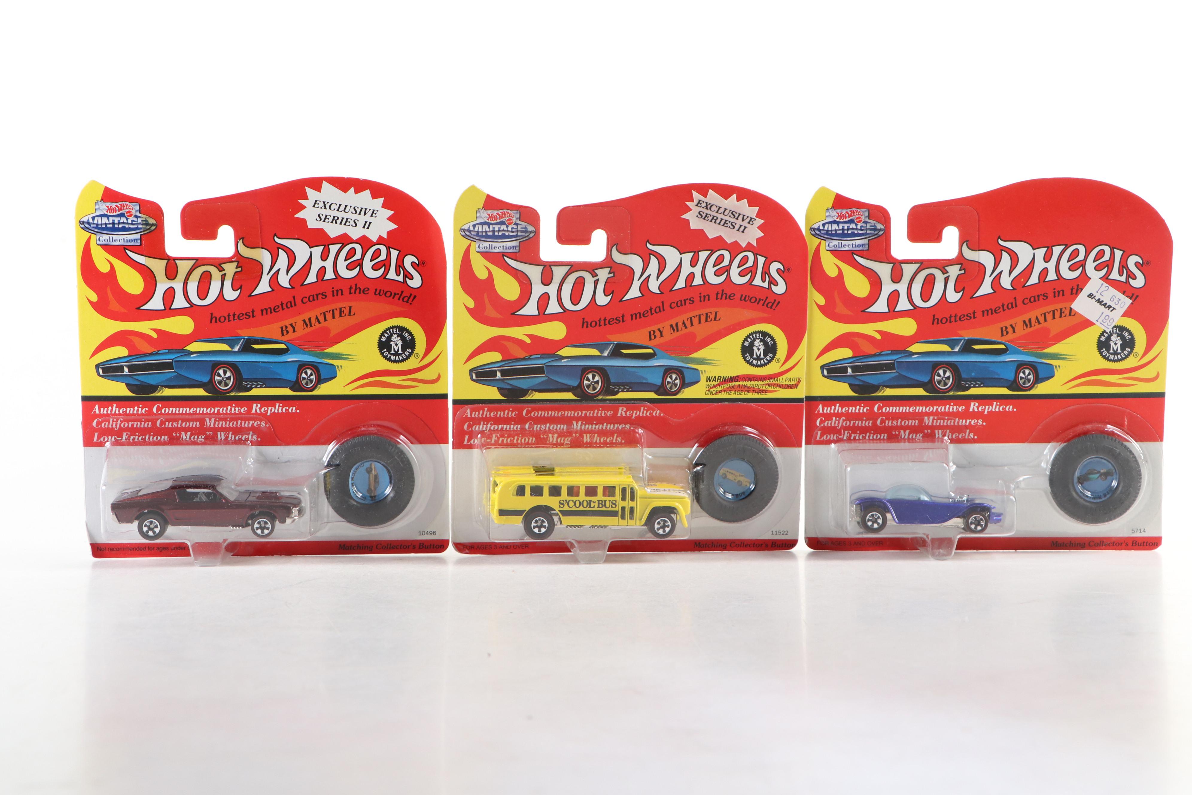 Mattel Hot Wheels Vintage Collection Diecast Vehicles, 1990s