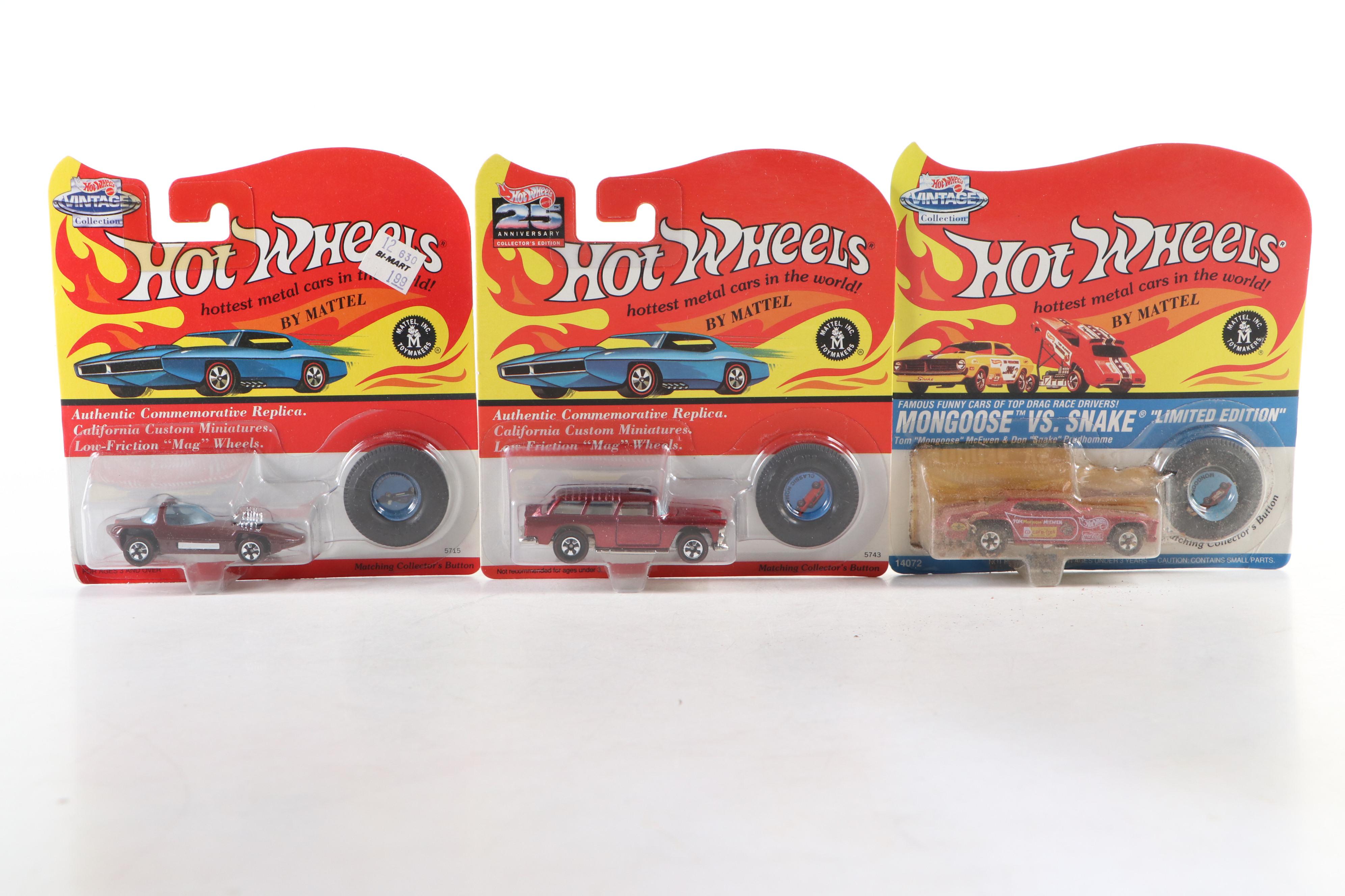 Mattel Hot Wheels Vintage Collection Diecast Vehicles, 1990s