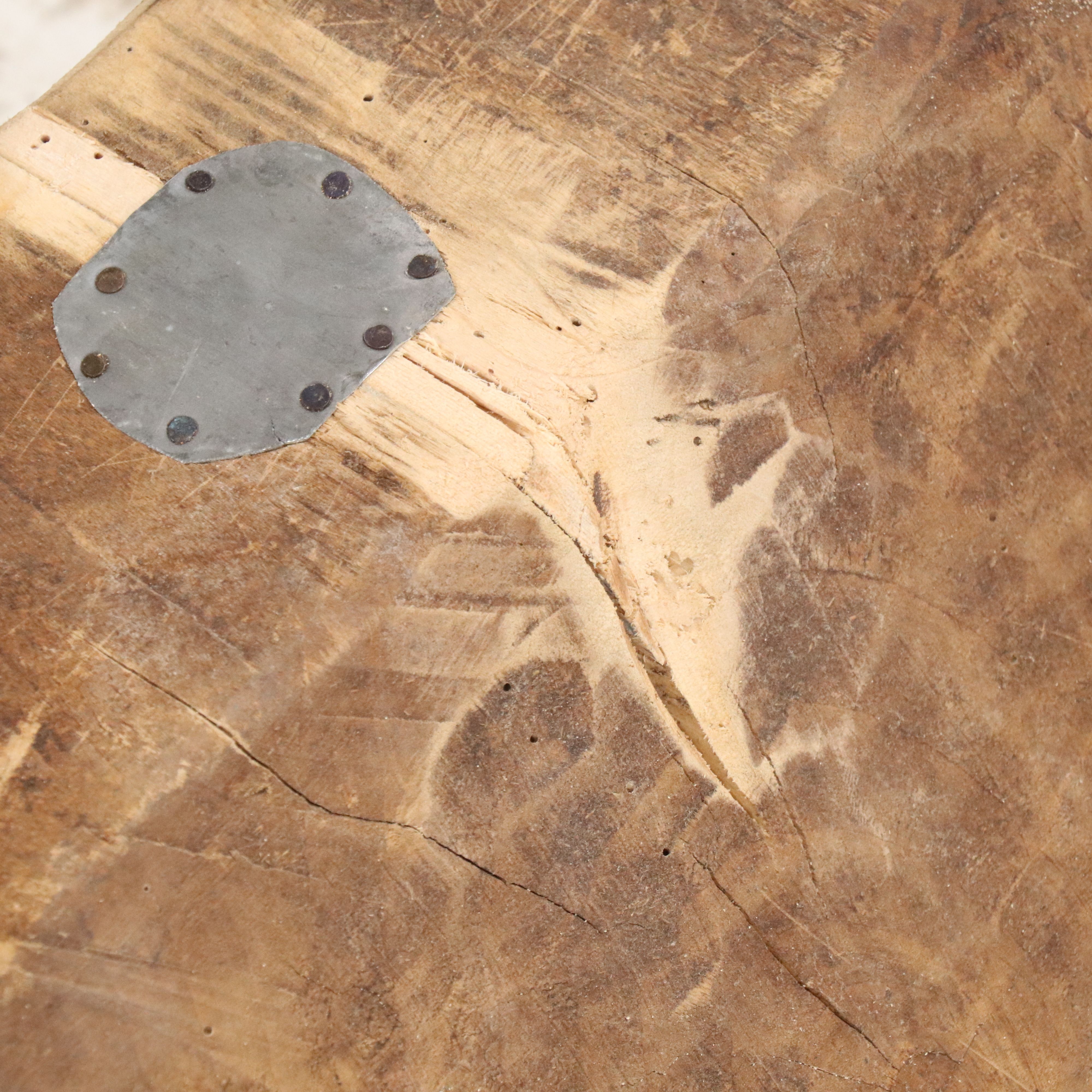 Primitive Hand-Carved Wood Dough Trencher