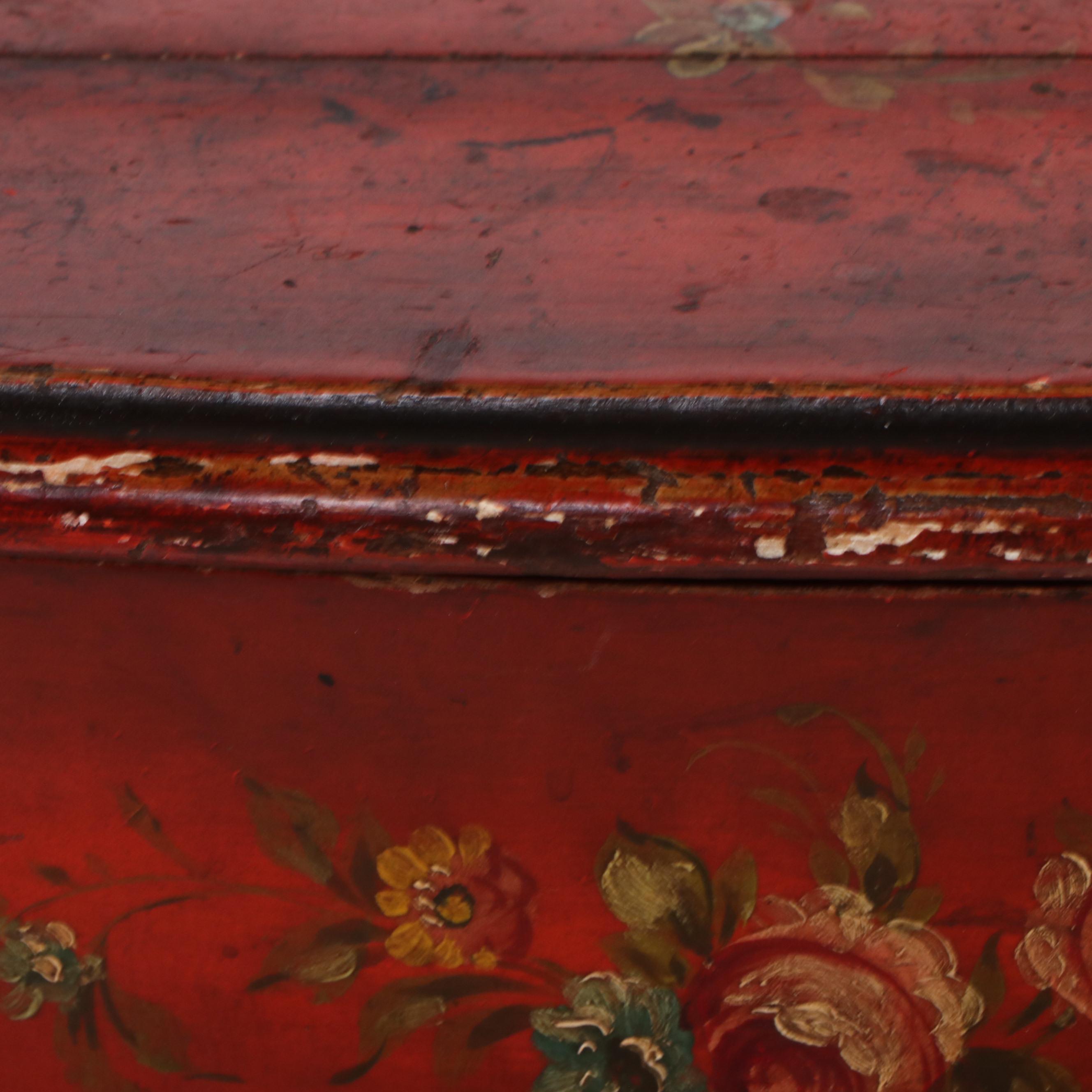 Paint-Decorated Wood Vanity Table