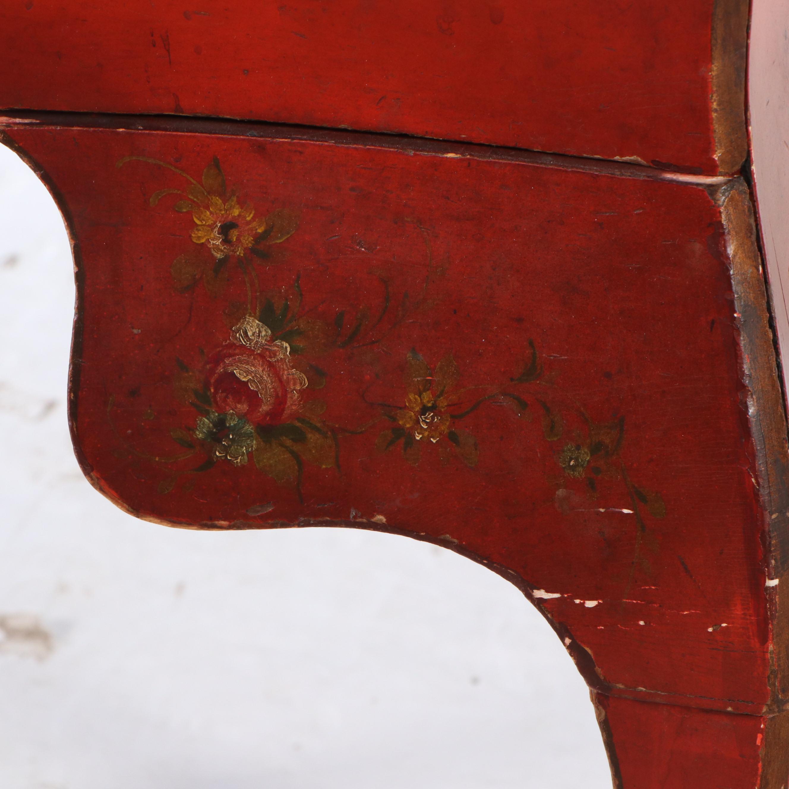 Paint-Decorated Wood Vanity Table