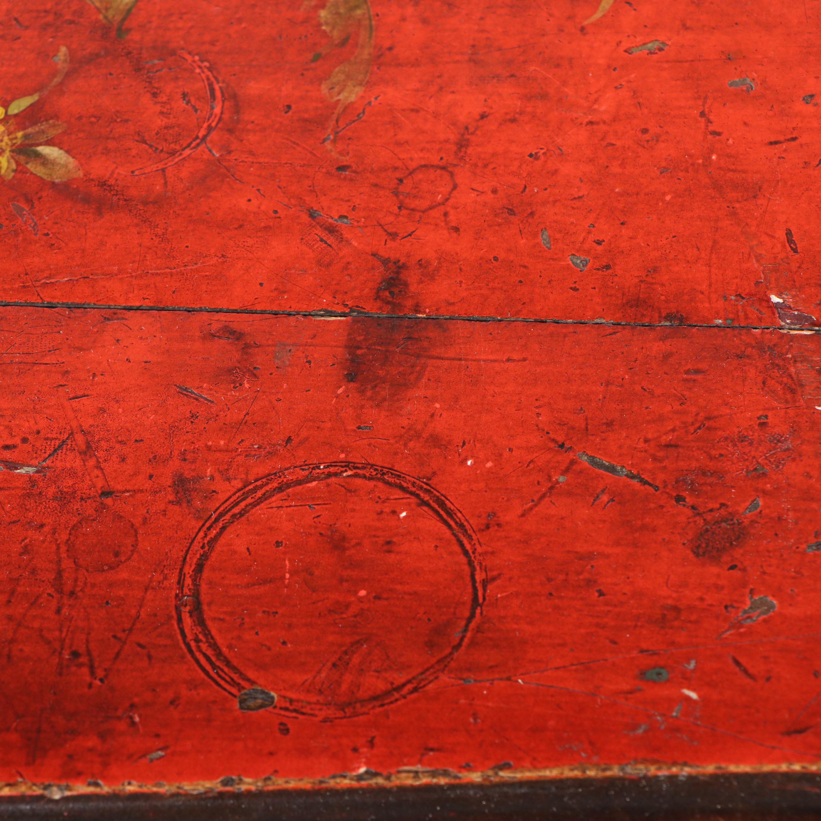 Paint-Decorated Wood Vanity Table