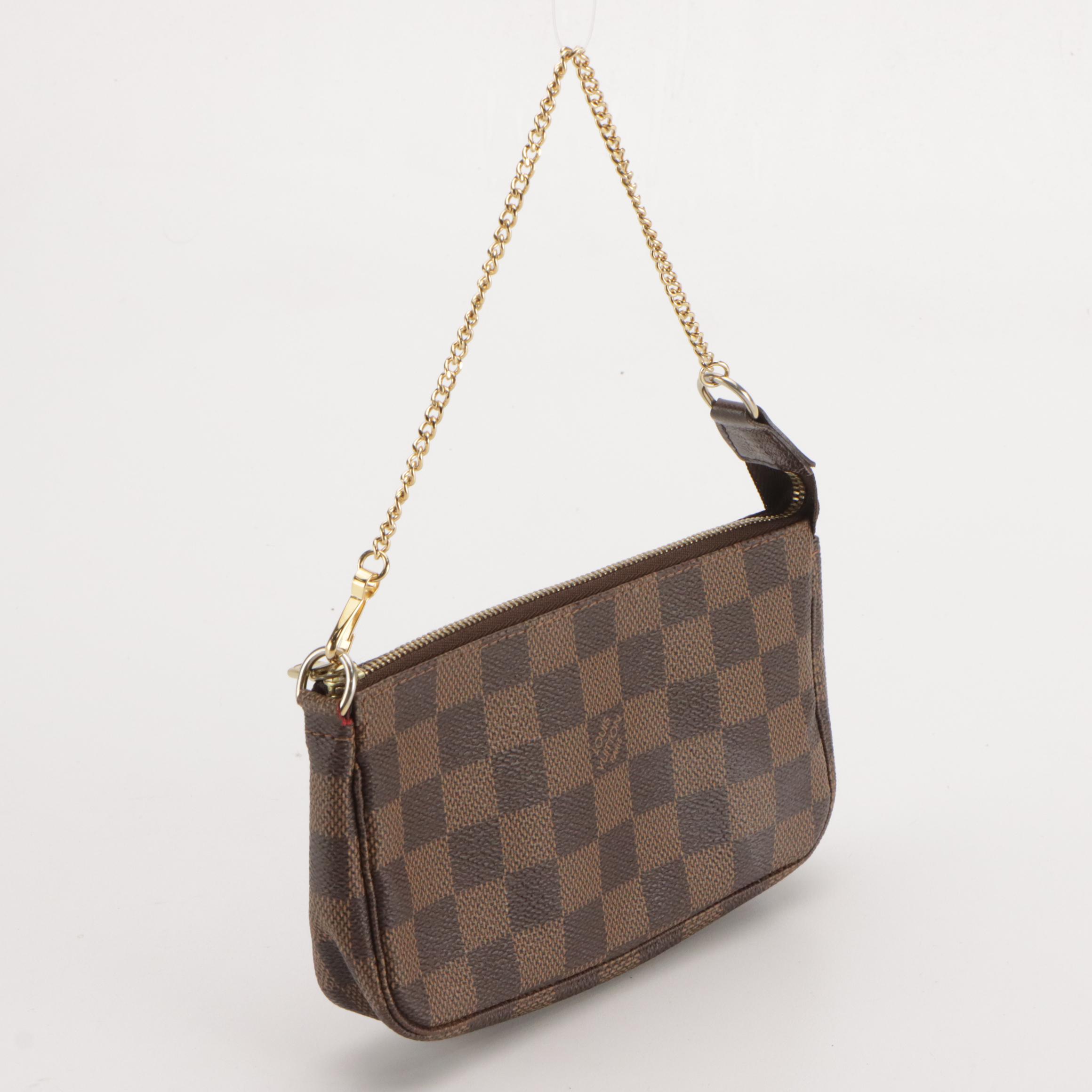 Louis Vuitton Pochette Accessoires in Damier Ebene Canvas and Leather