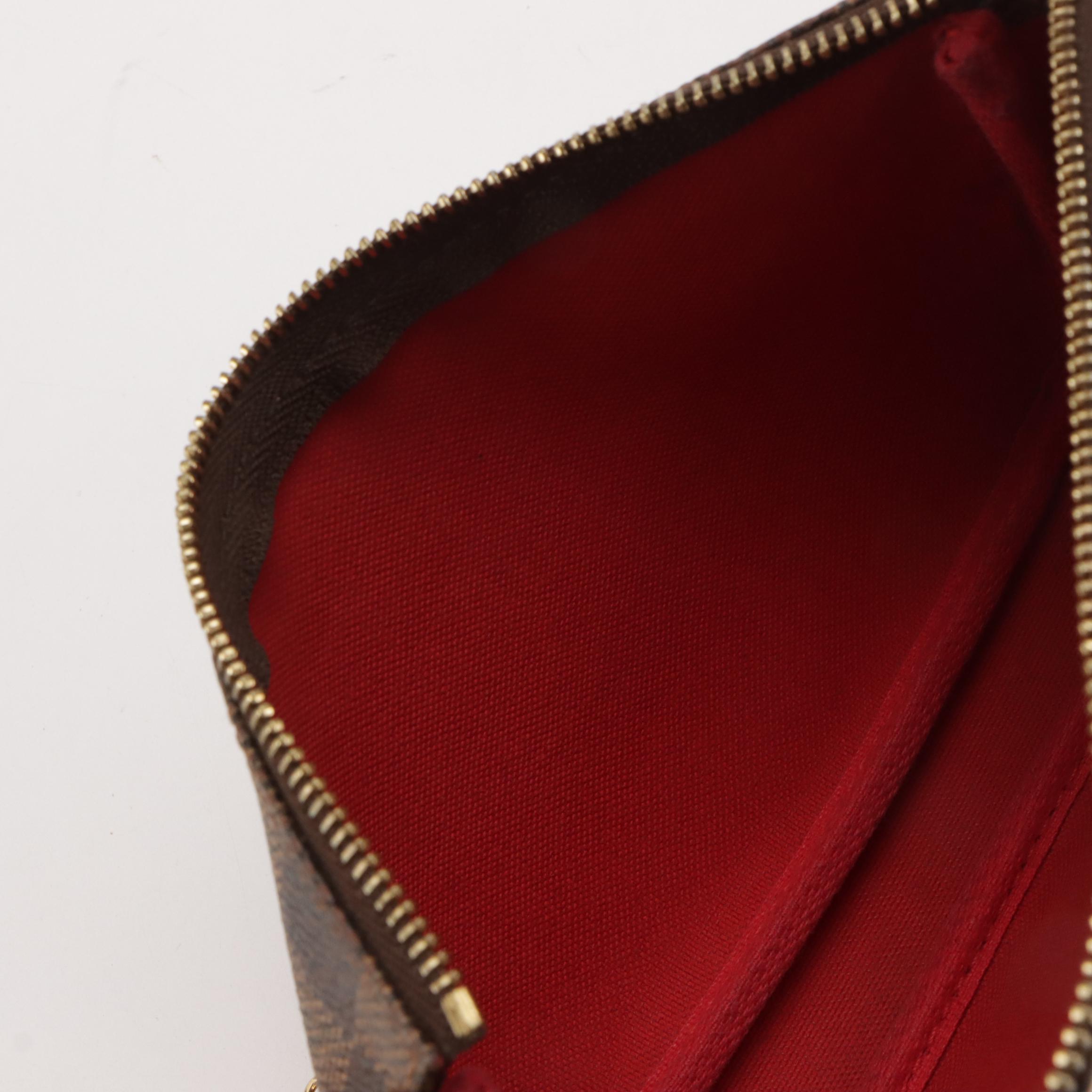 Louis Vuitton Pochette Accessoires in Damier Ebene Canvas and Leather