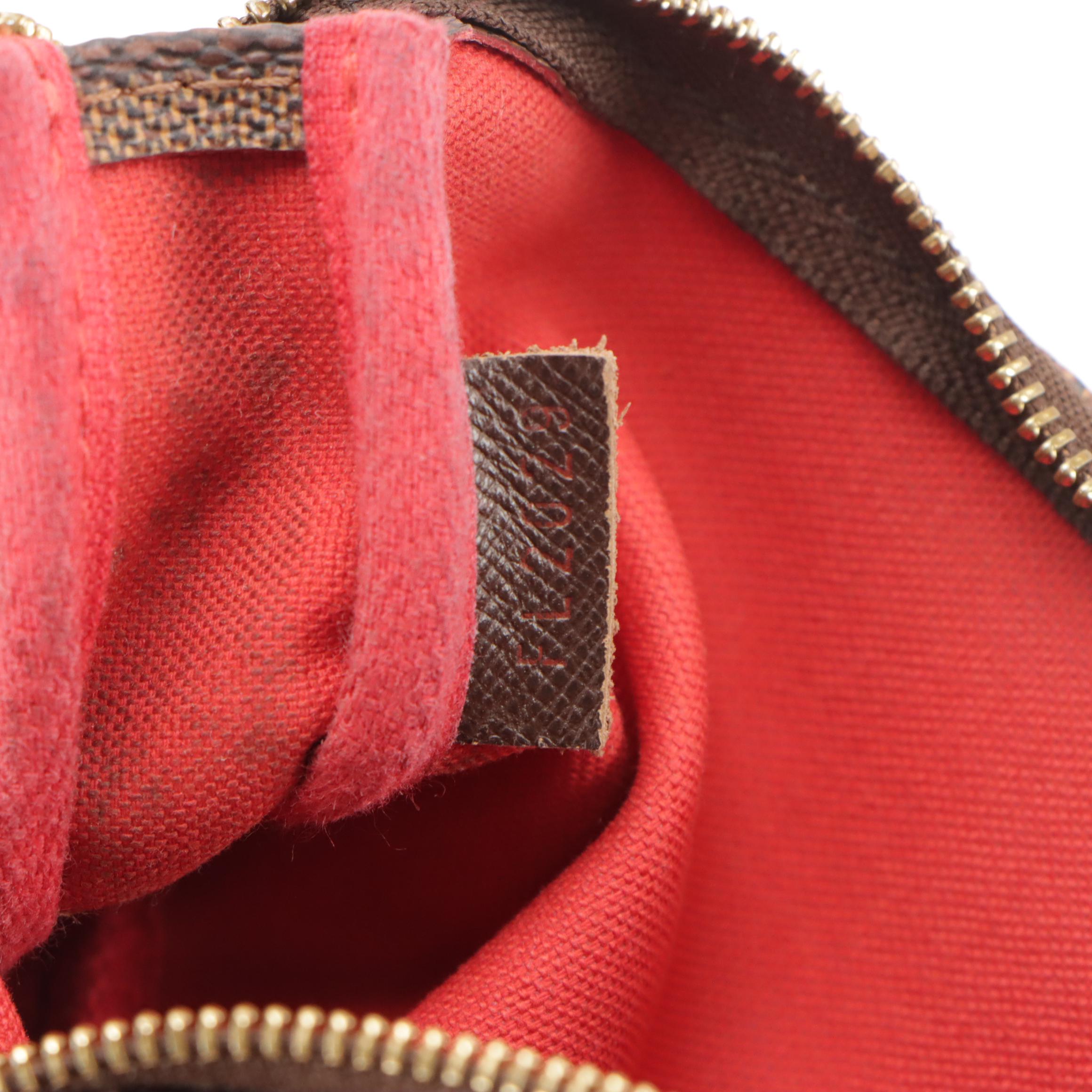 Louis Vuitton Pochette Accessoires in Damier Ebene Canvas and Leather