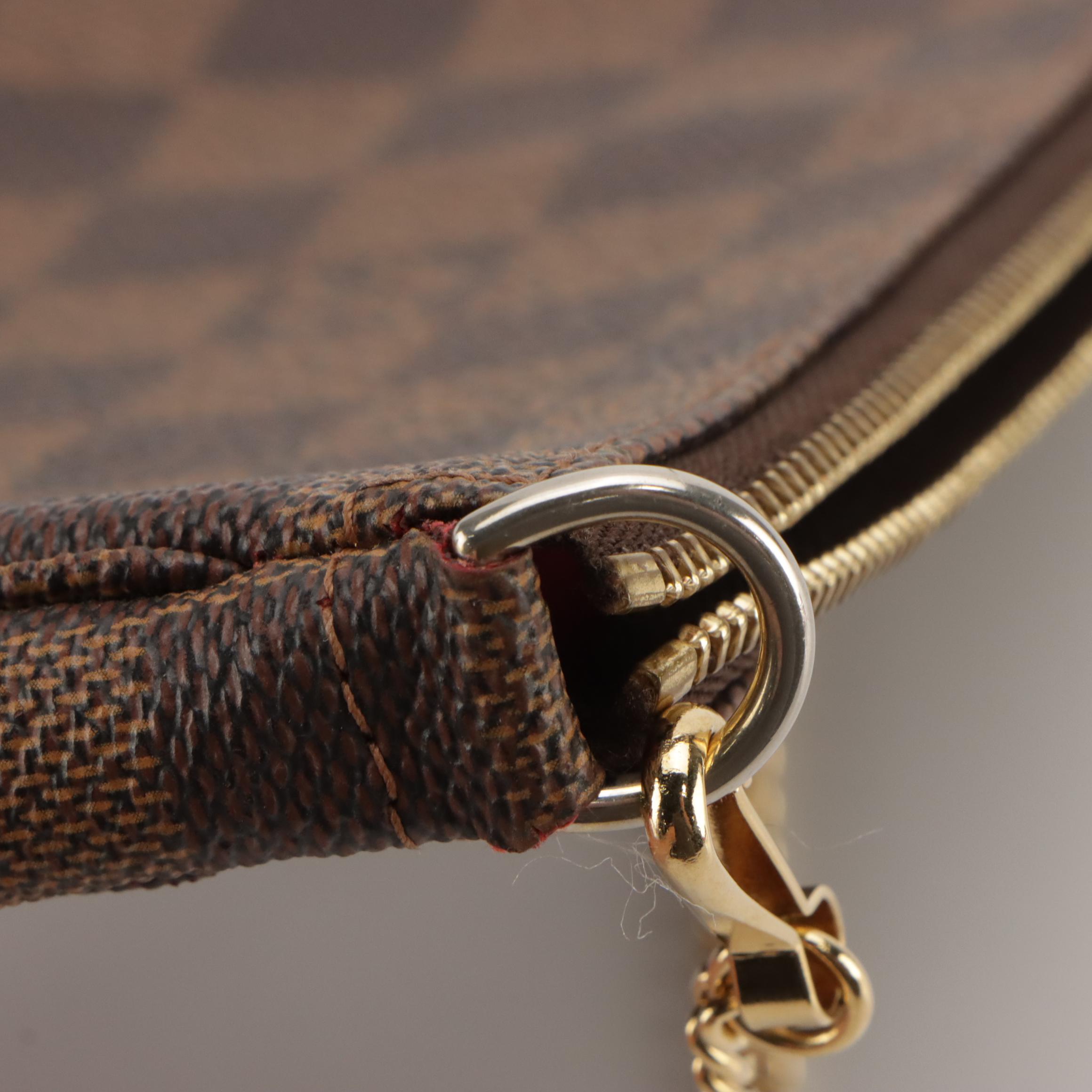 Louis Vuitton Pochette Accessoires in Damier Ebene Canvas and Leather