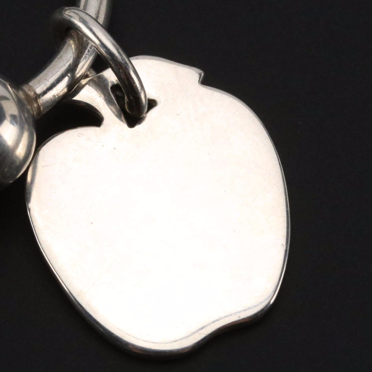 Tiffany & Co. Sterling Silver Key Ring with Apple Charm