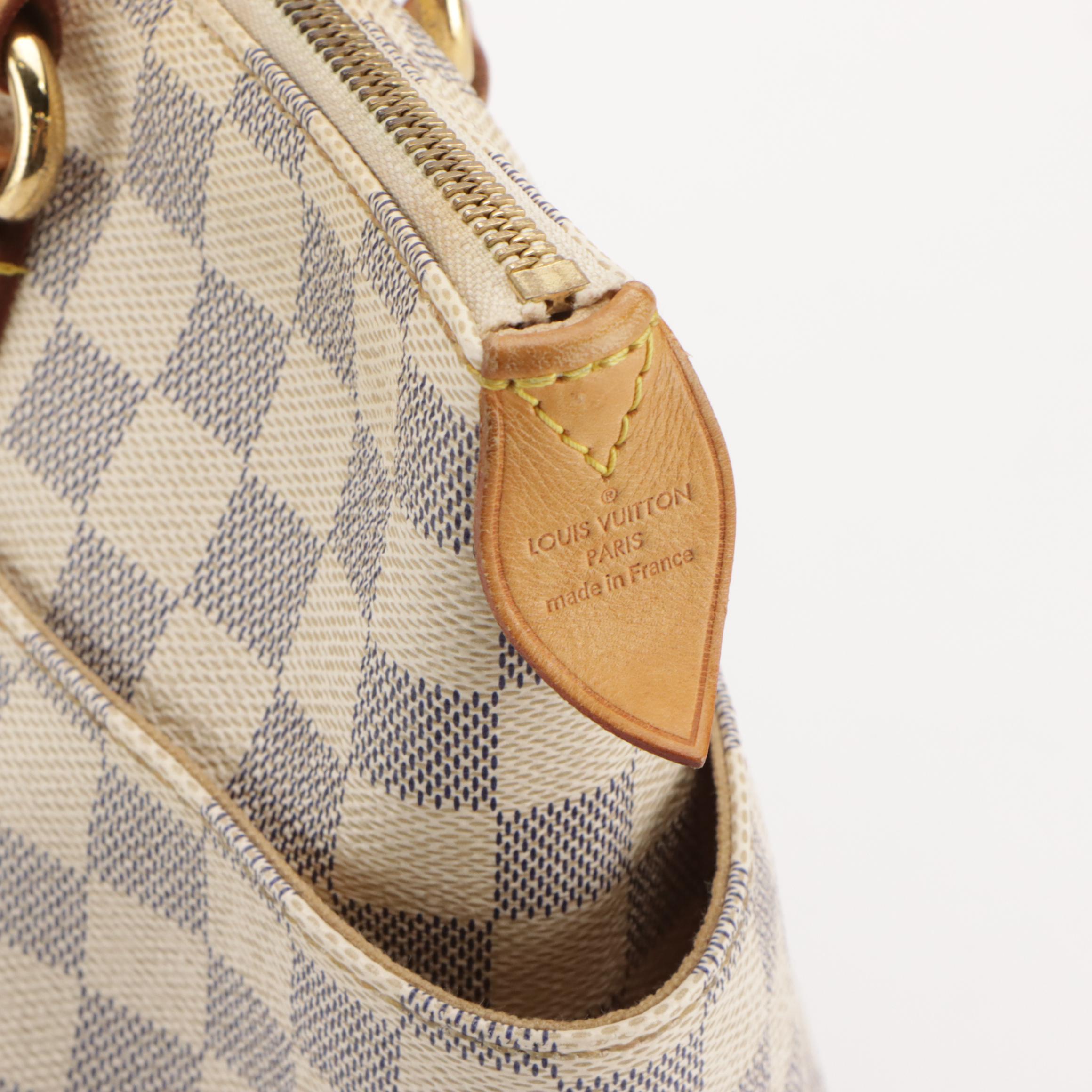 Louis Vuitton Totally PM Shoulder Bag in Damier Azur Canvas & Vachetta Leather