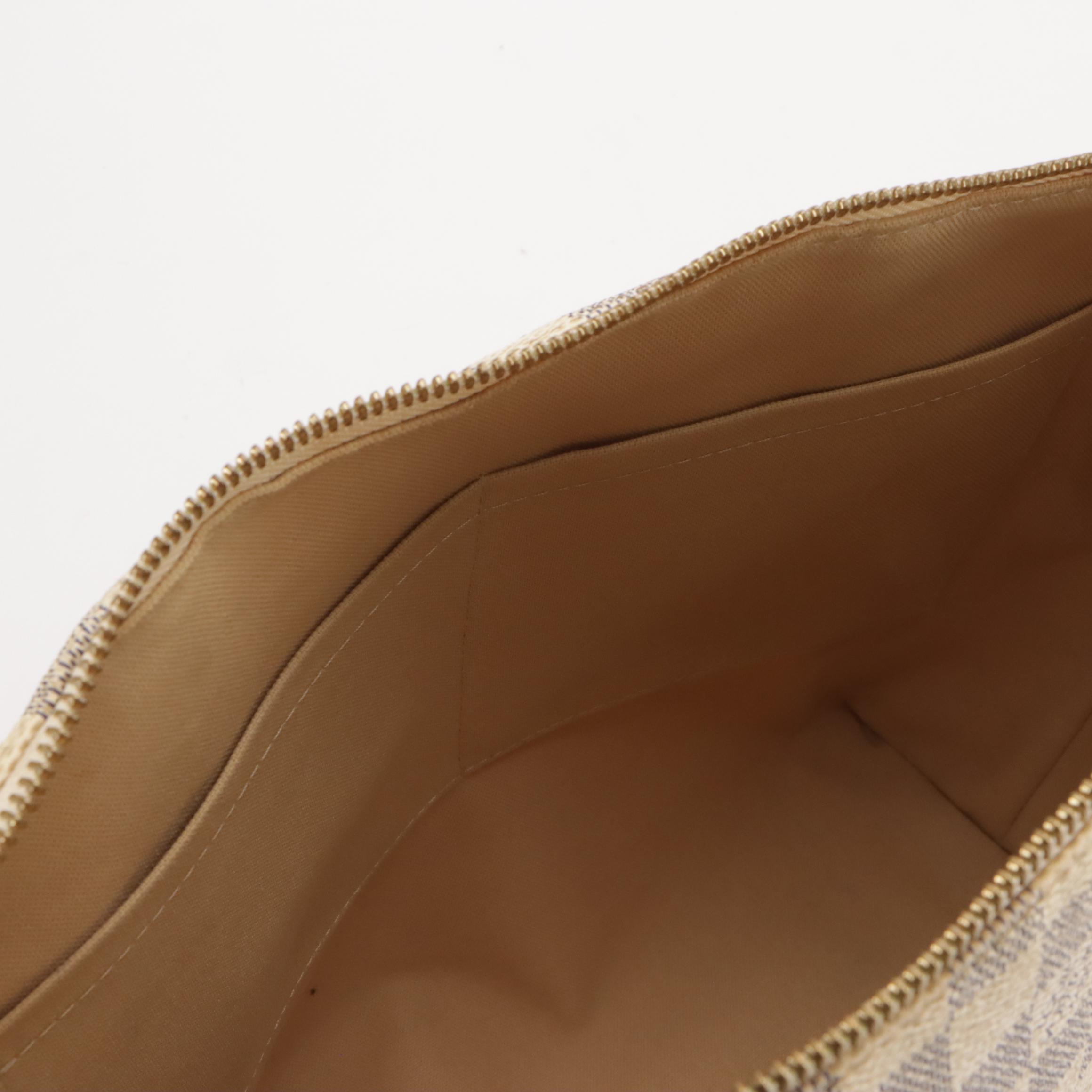 Louis Vuitton Totally PM Shoulder Bag in Damier Azur Canvas & Vachetta Leather