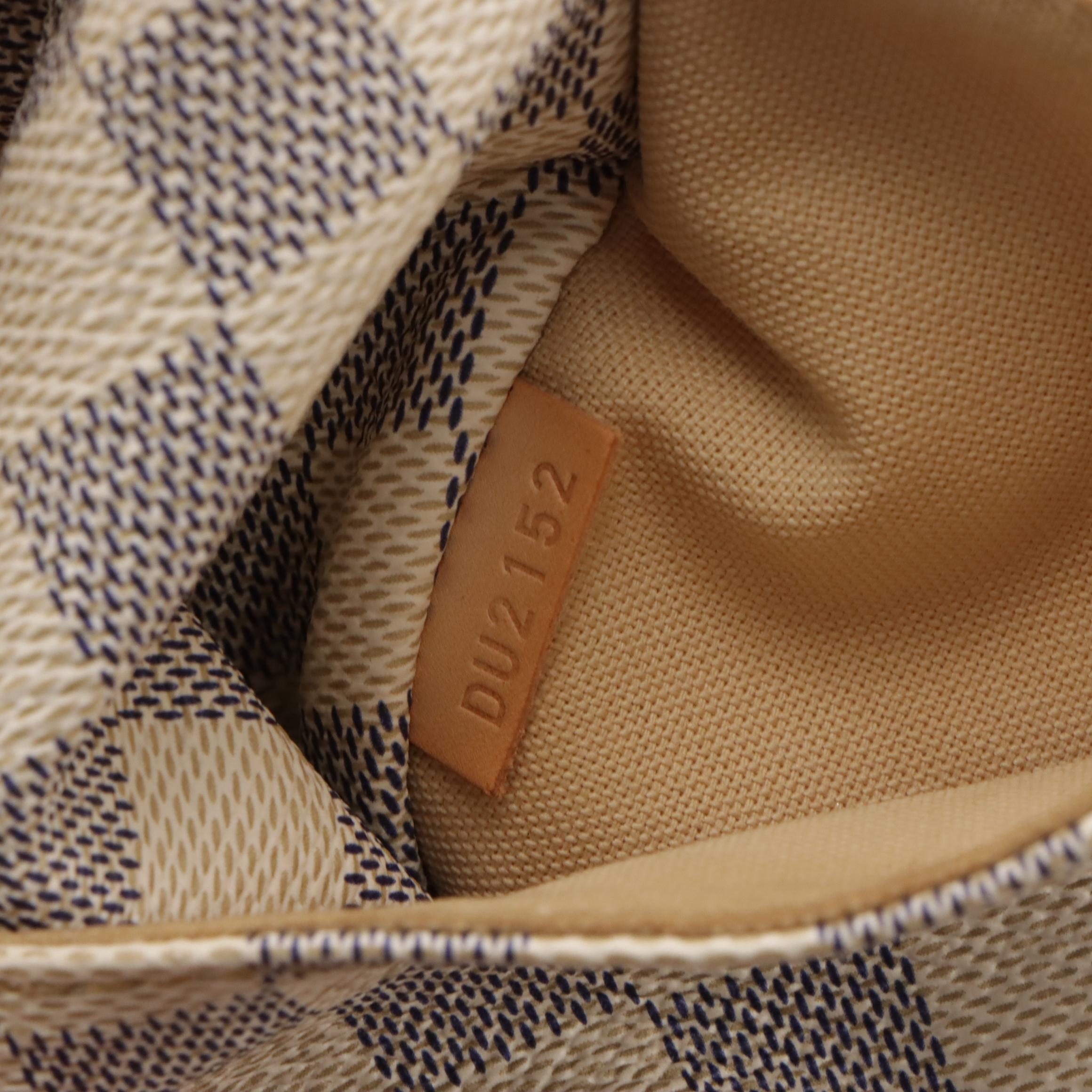 Louis Vuitton Totally PM Shoulder Bag in Damier Azur Canvas & Vachetta Leather