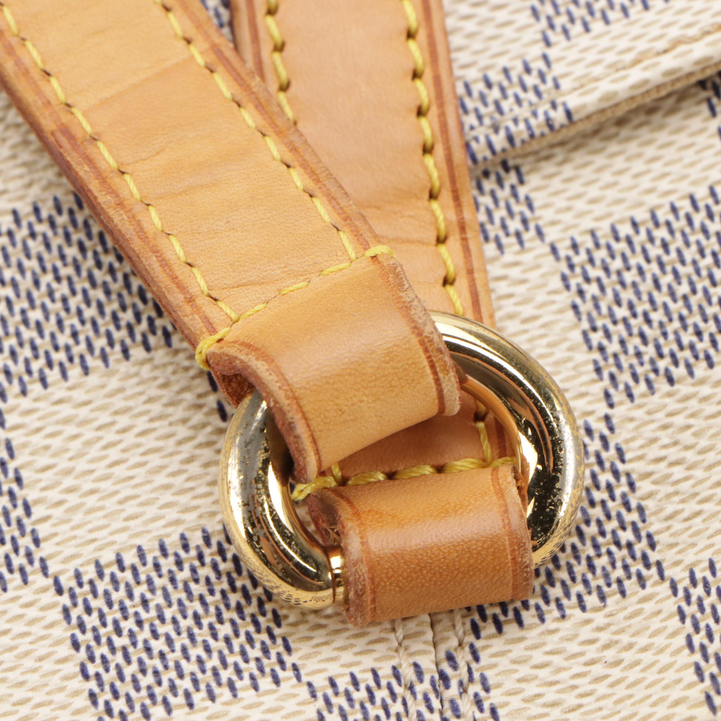 Louis Vuitton Totally PM Shoulder Bag in Damier Azur Canvas & Vachetta Leather