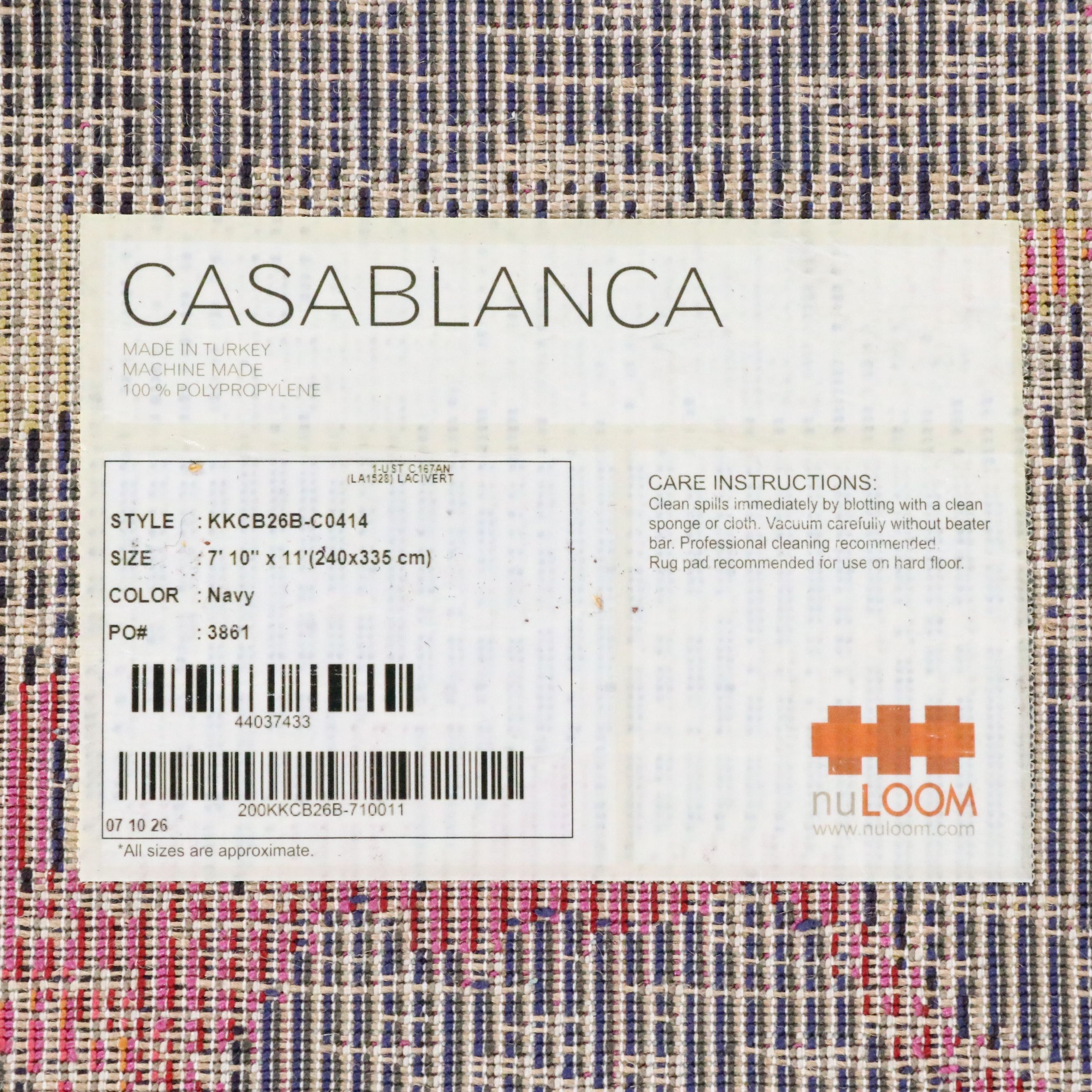 7'11 x 11'1 Machine Made Nuloom "Casablanca" Area Rug