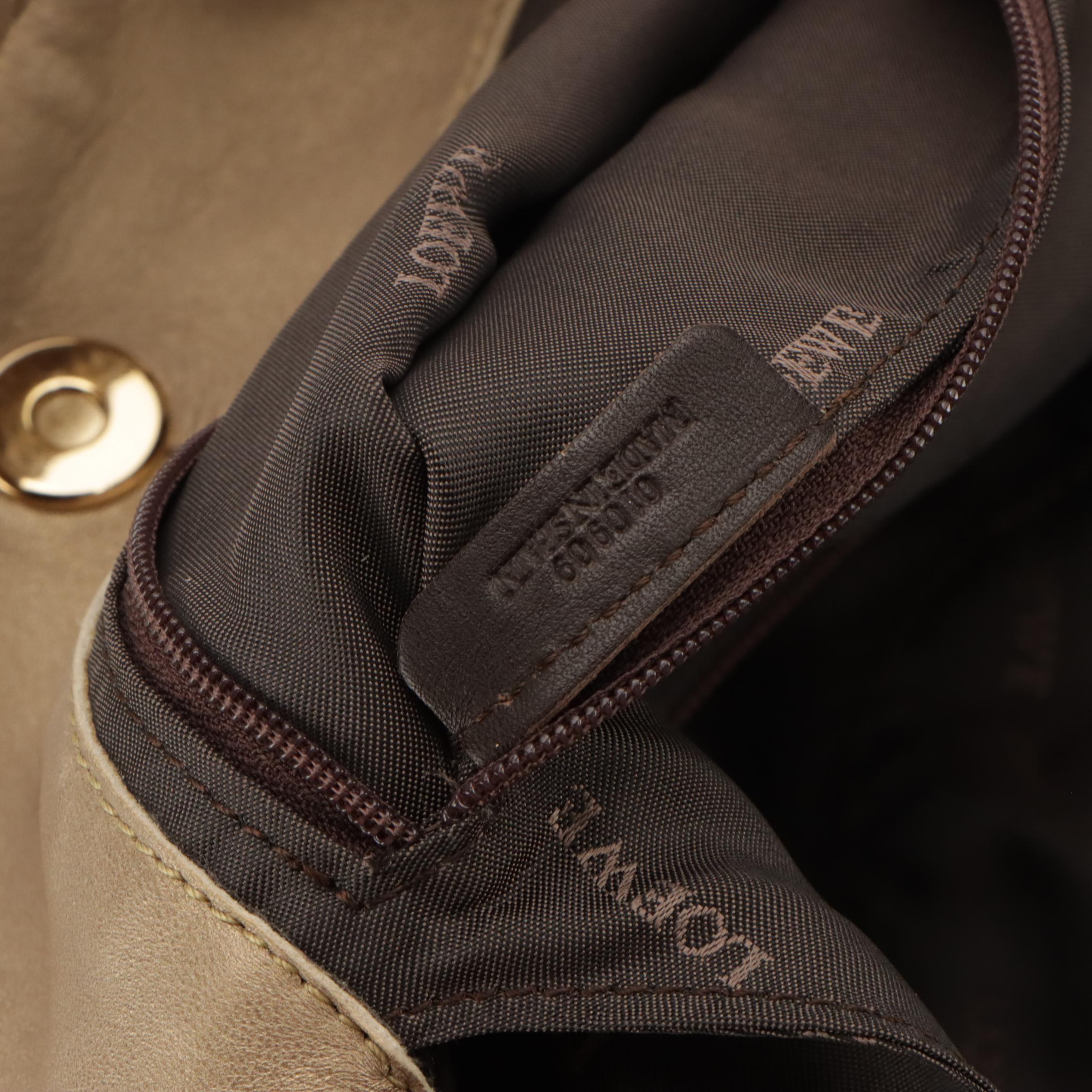 Loewe Aire Handbag in Anagram Embossed Metallic Gold Nappa Leather