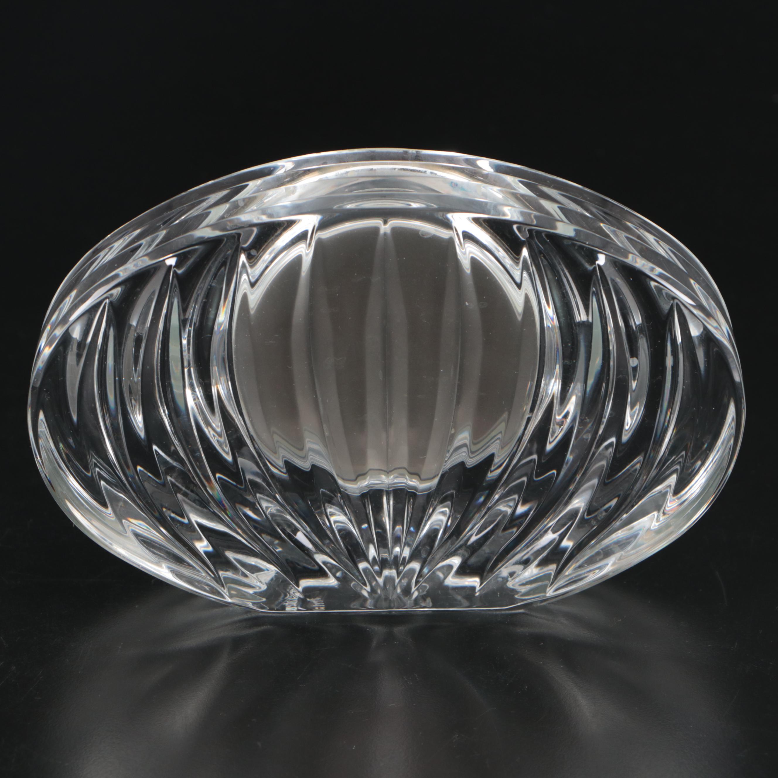 Waterford Crystal Desk Clock with Montauk Candle Co. "Moon Tide" Candle