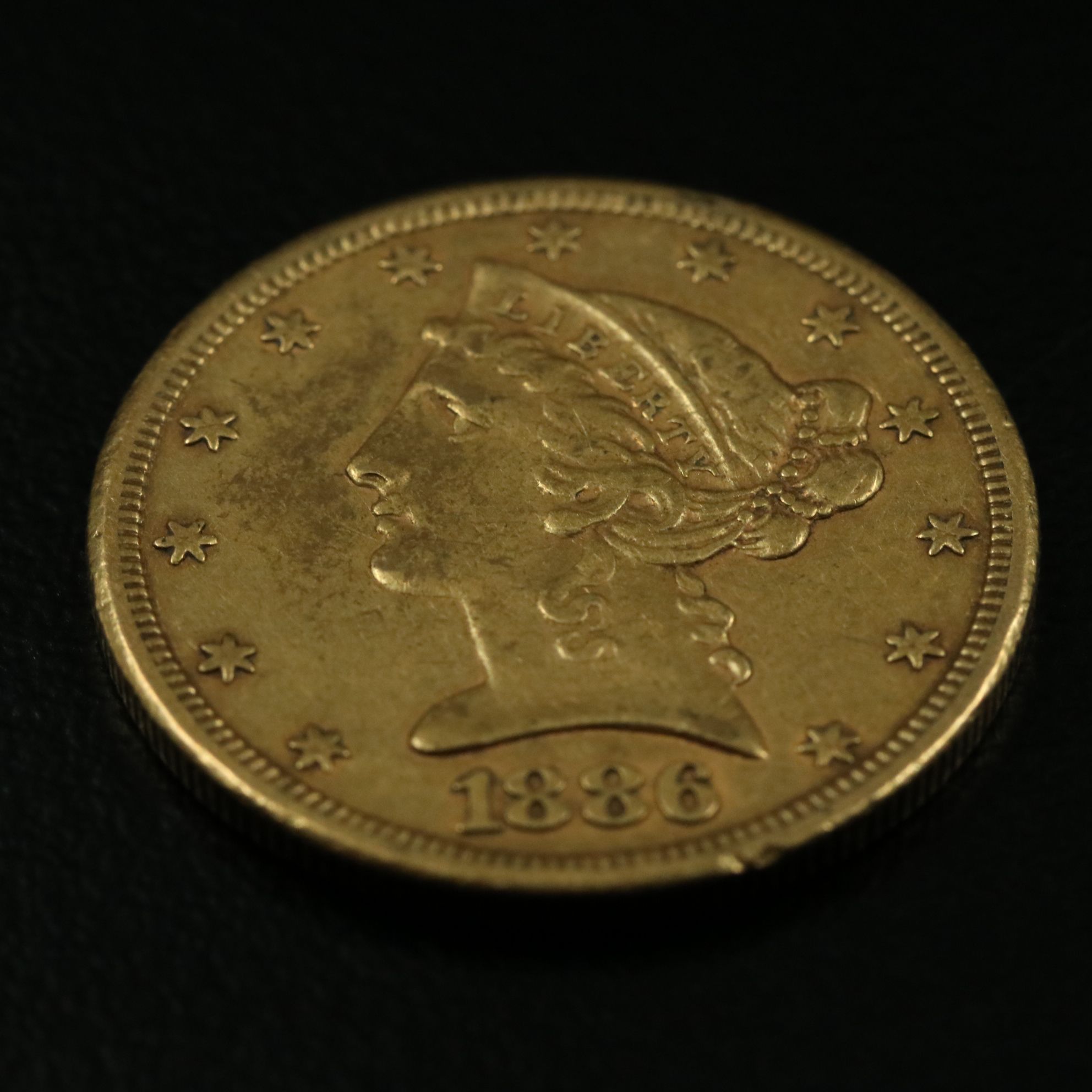 1886-S Liberty Head $5 Gold Coin