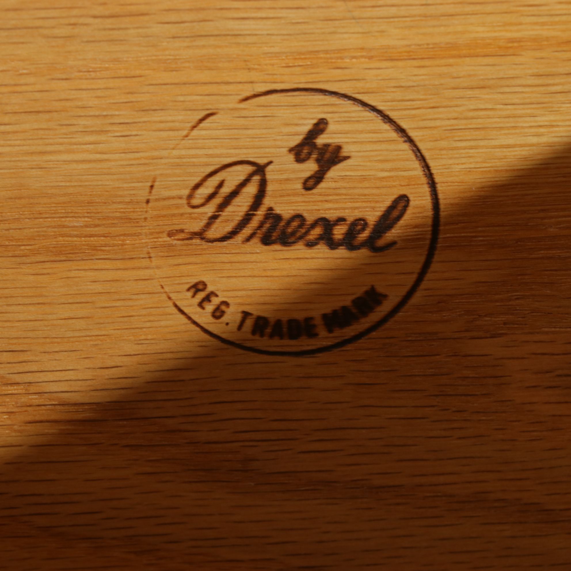 Drexel "Meridian" Mid Century Modern Pecan Dresser and Mirror