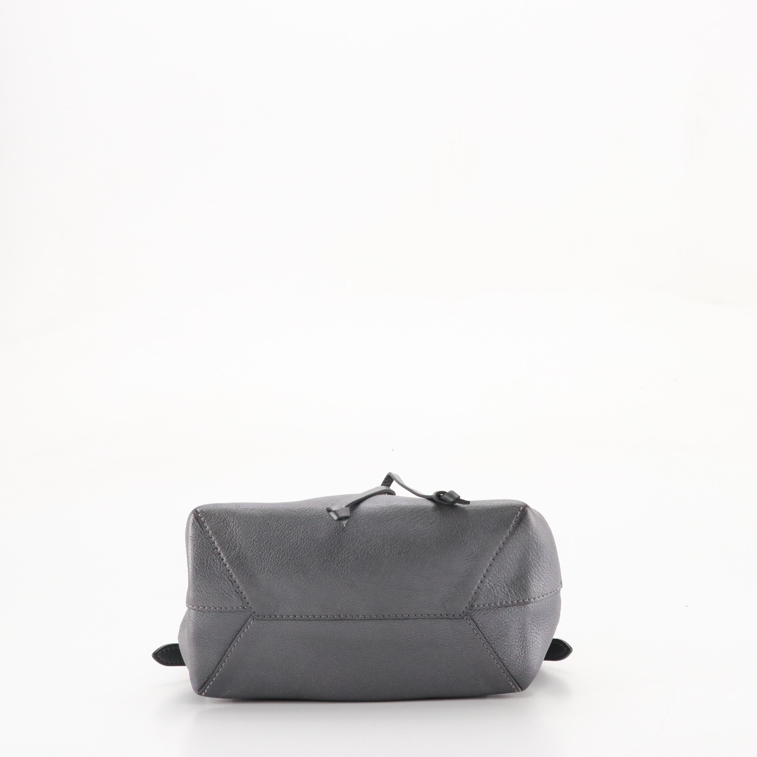 Louis Vuitton Eyelet Lockme Backpack in Grey Metallic and Black Calfskin Leather