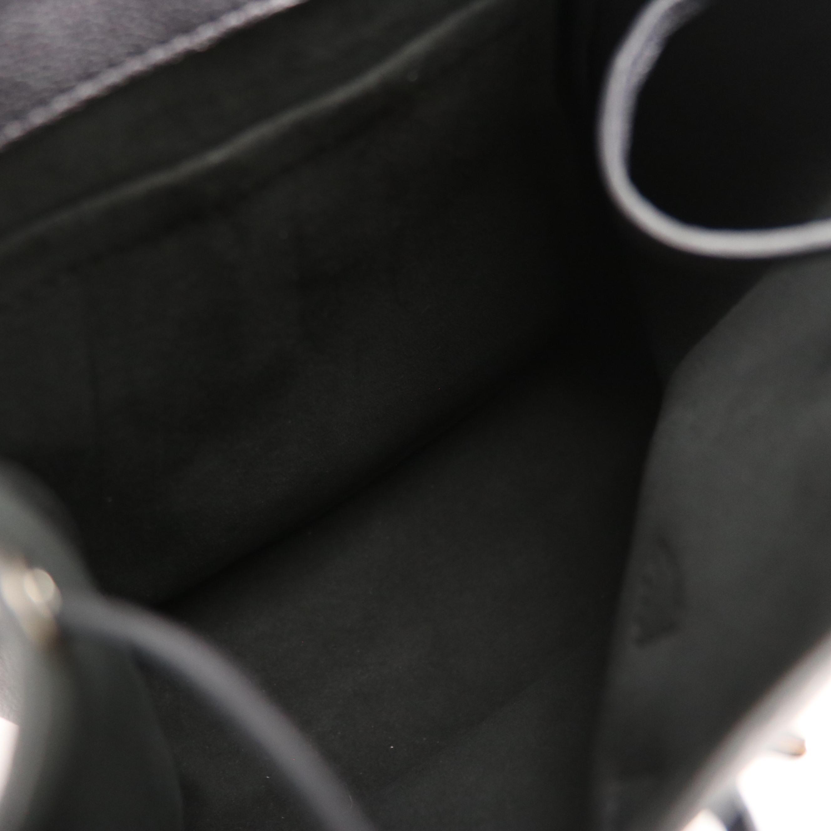 Louis Vuitton Eyelet Lockme Backpack in Grey Metallic and Black Calfskin Leather