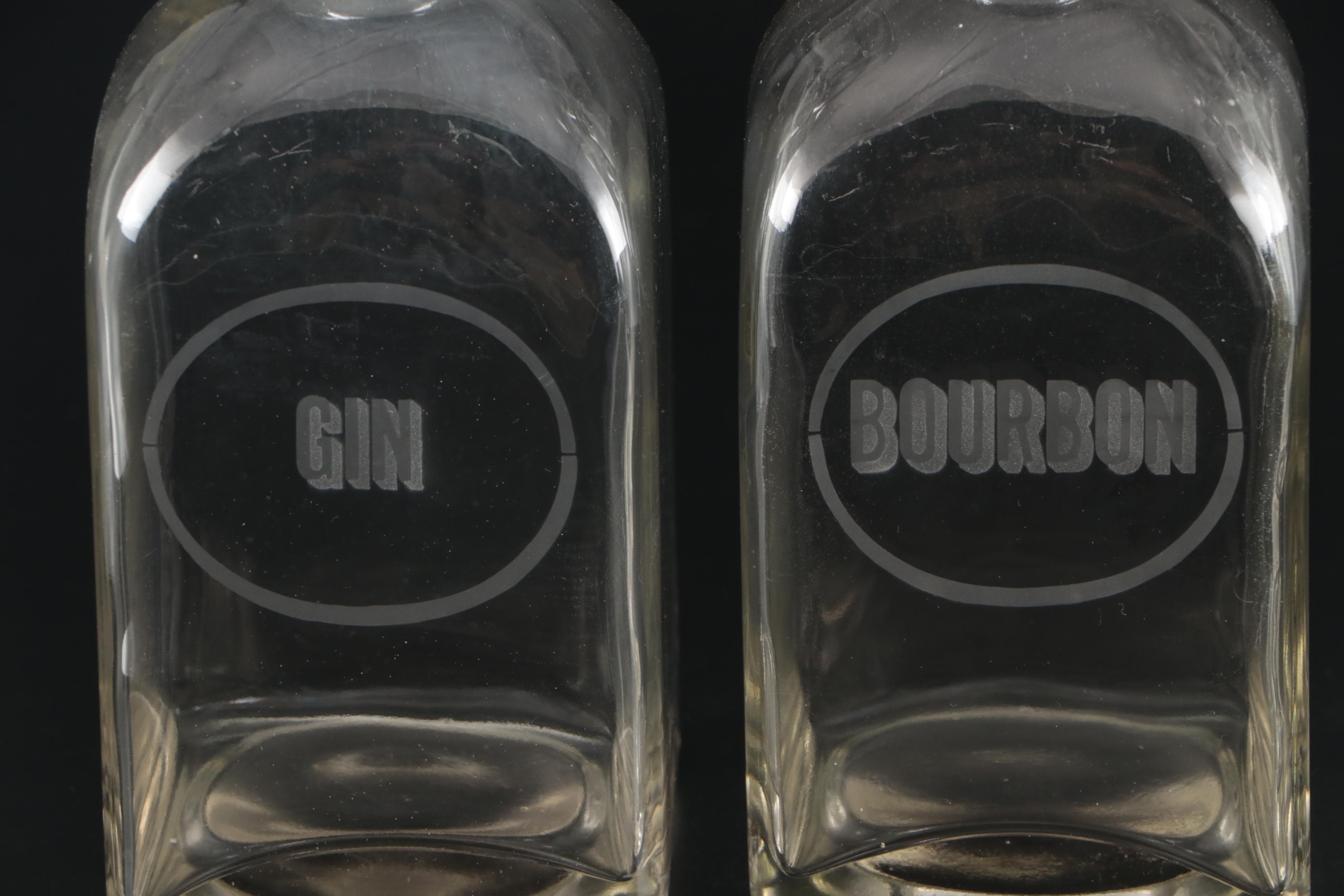 Embossed Glass Decanters