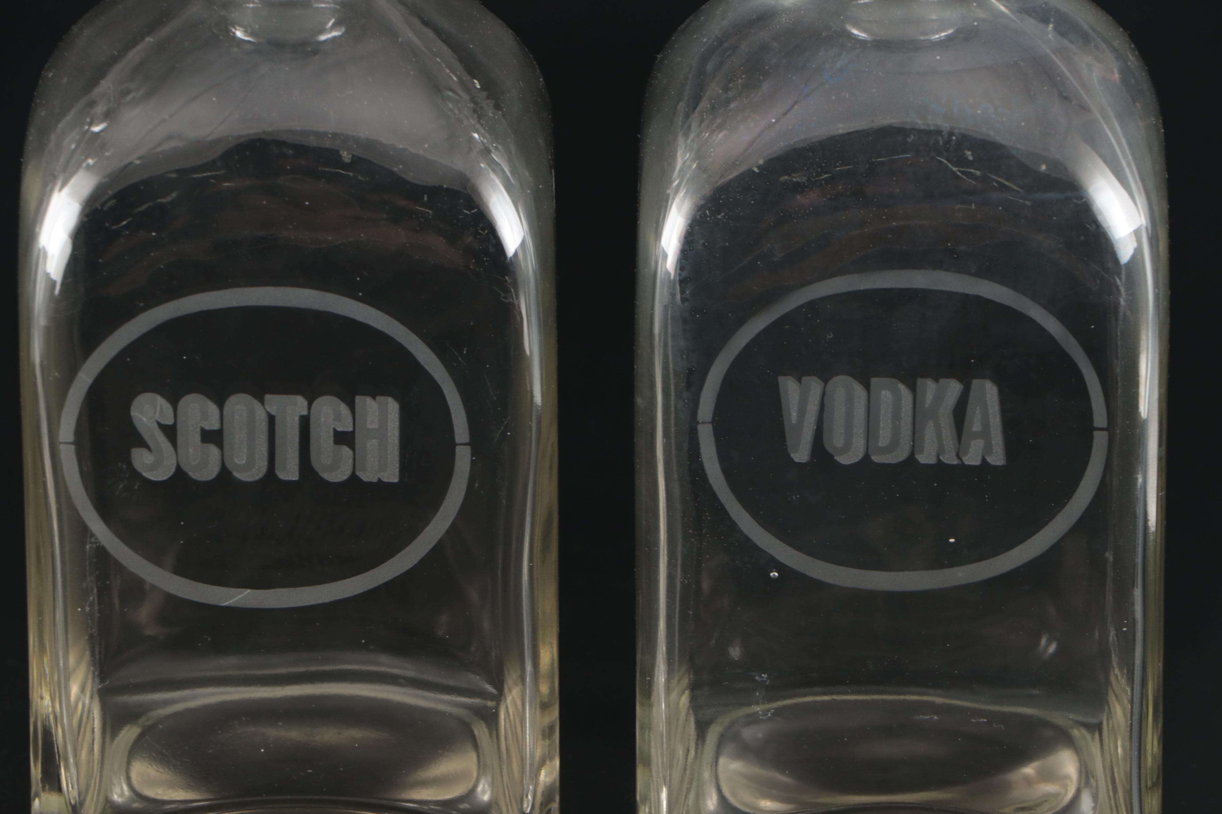 Embossed Glass Decanters