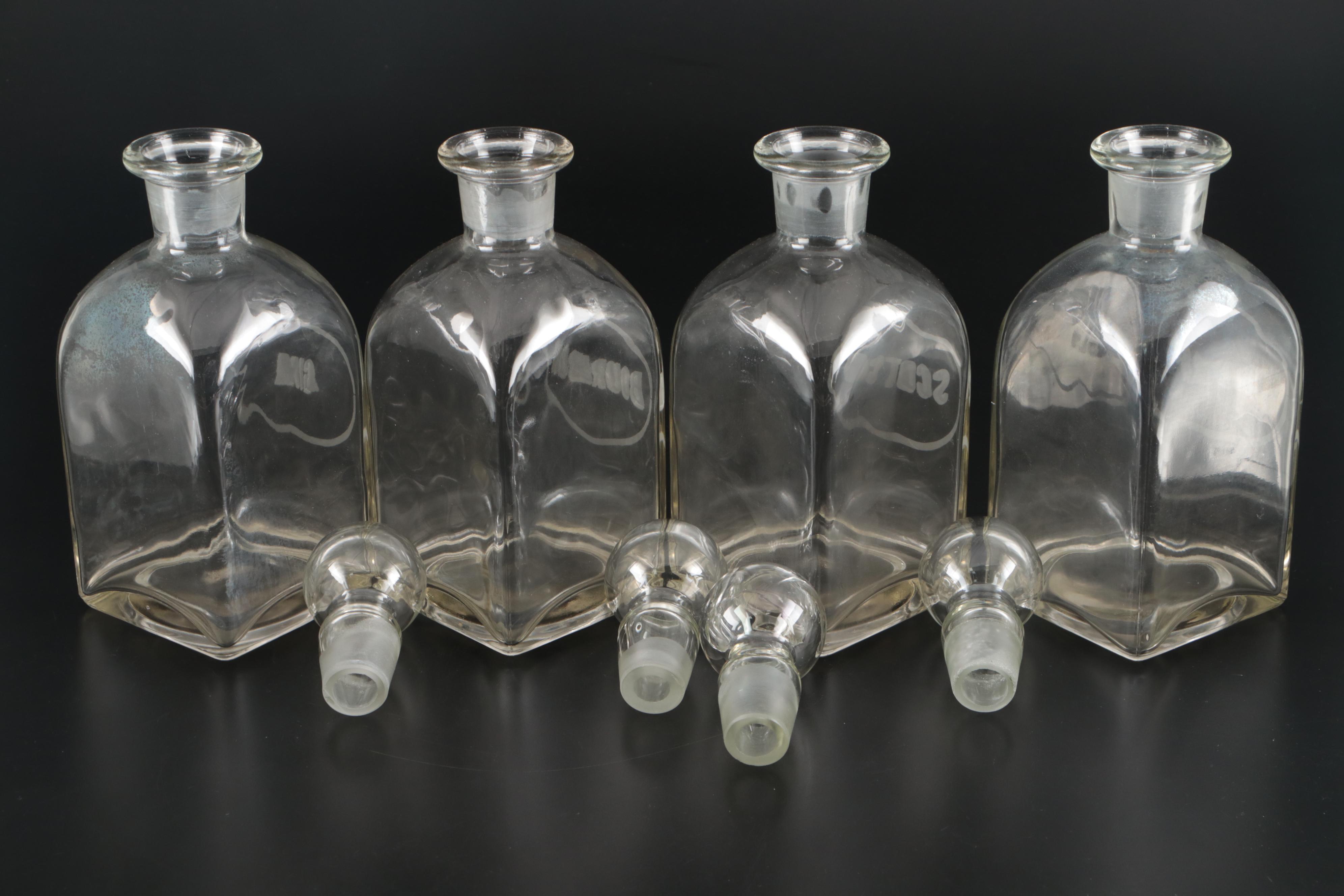 Embossed Glass Decanters