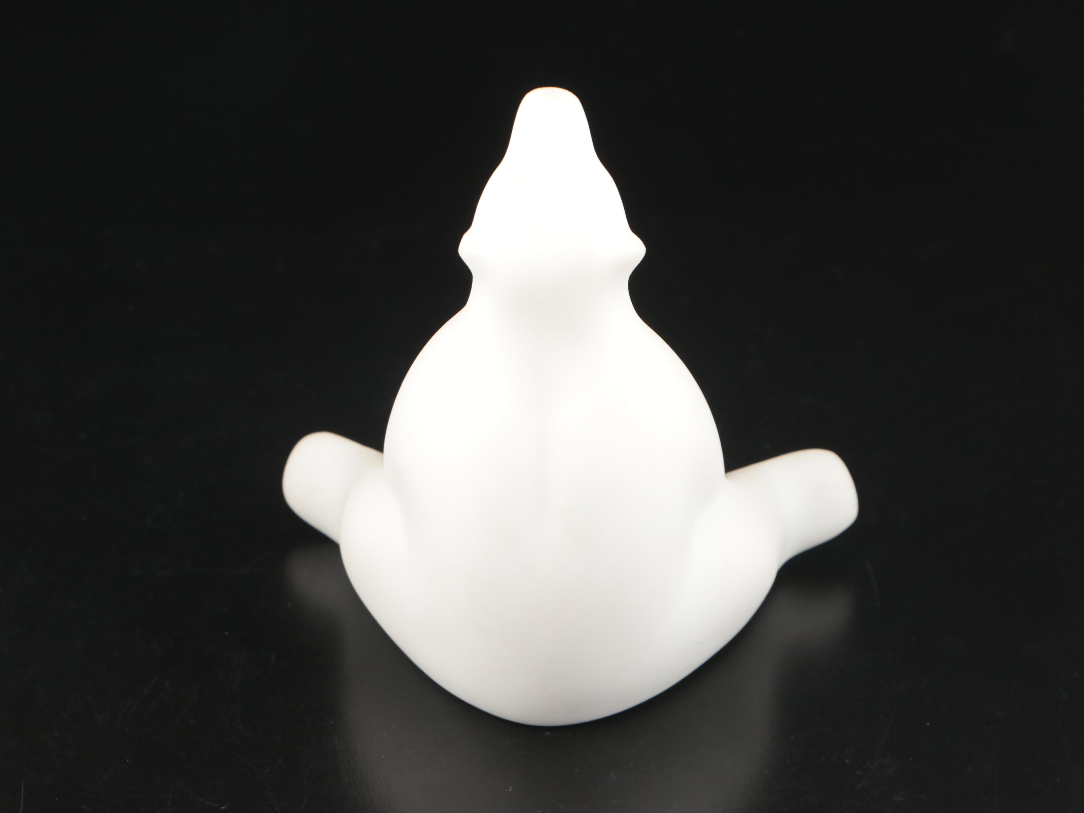 Ceramic Polar Bear and Cubs on Wood Base Music Box with Ceramic Bear Figures