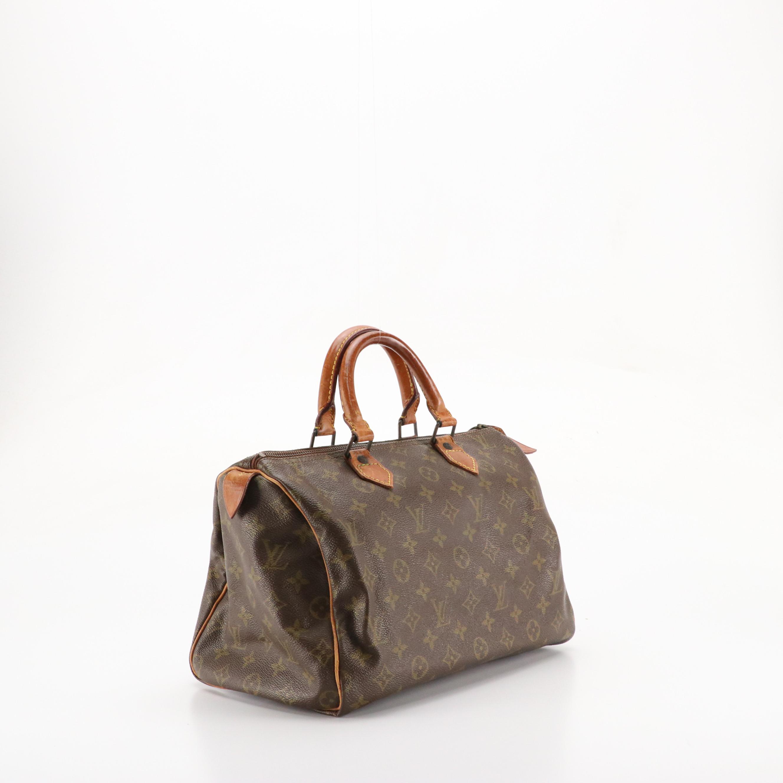 Louis Vuitton Speedy 30 in Monogram Canvas and Vachetta Leather, 1970s