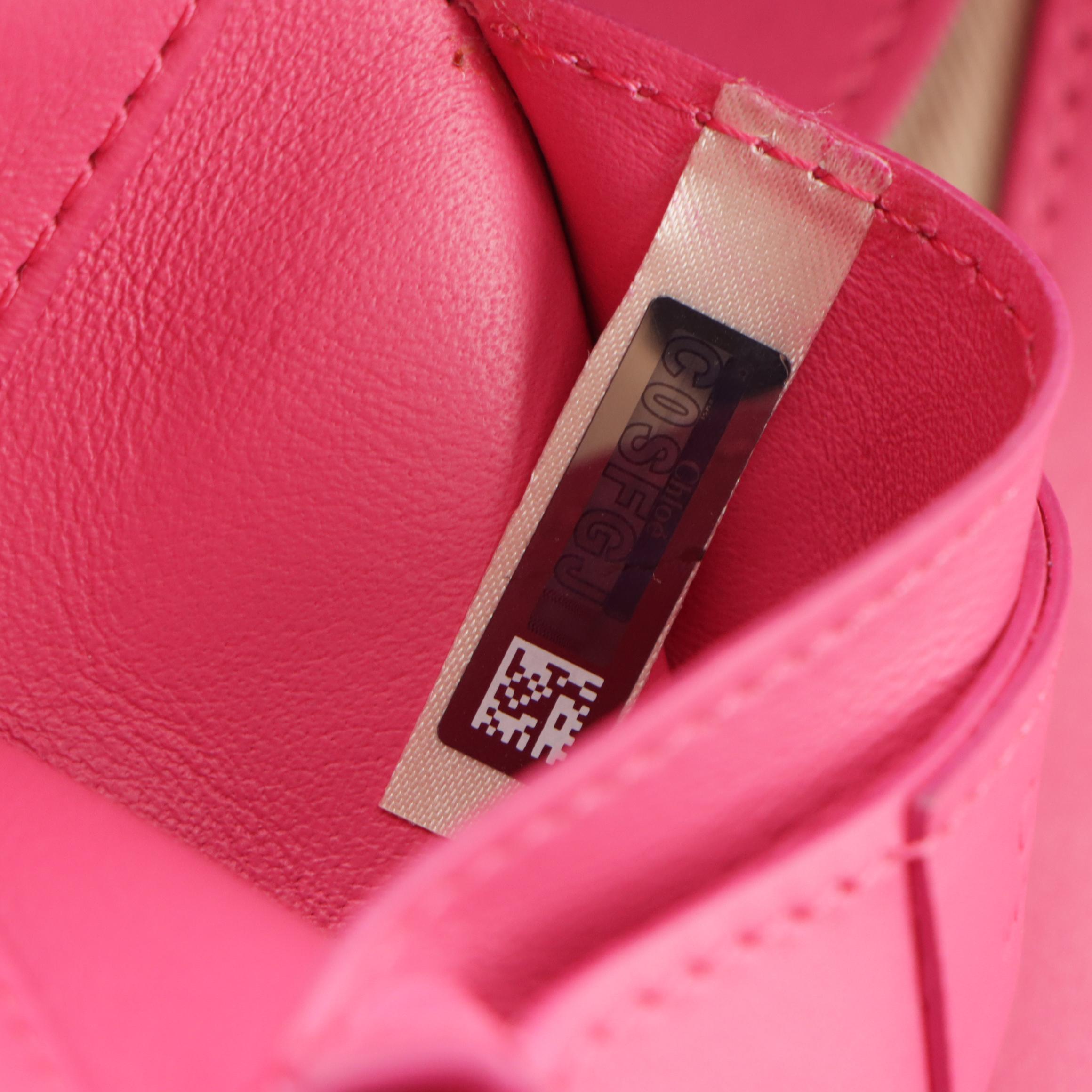 Chloé Roy Two-Way Bag in Hot Pink Calfskin Leather and Suede