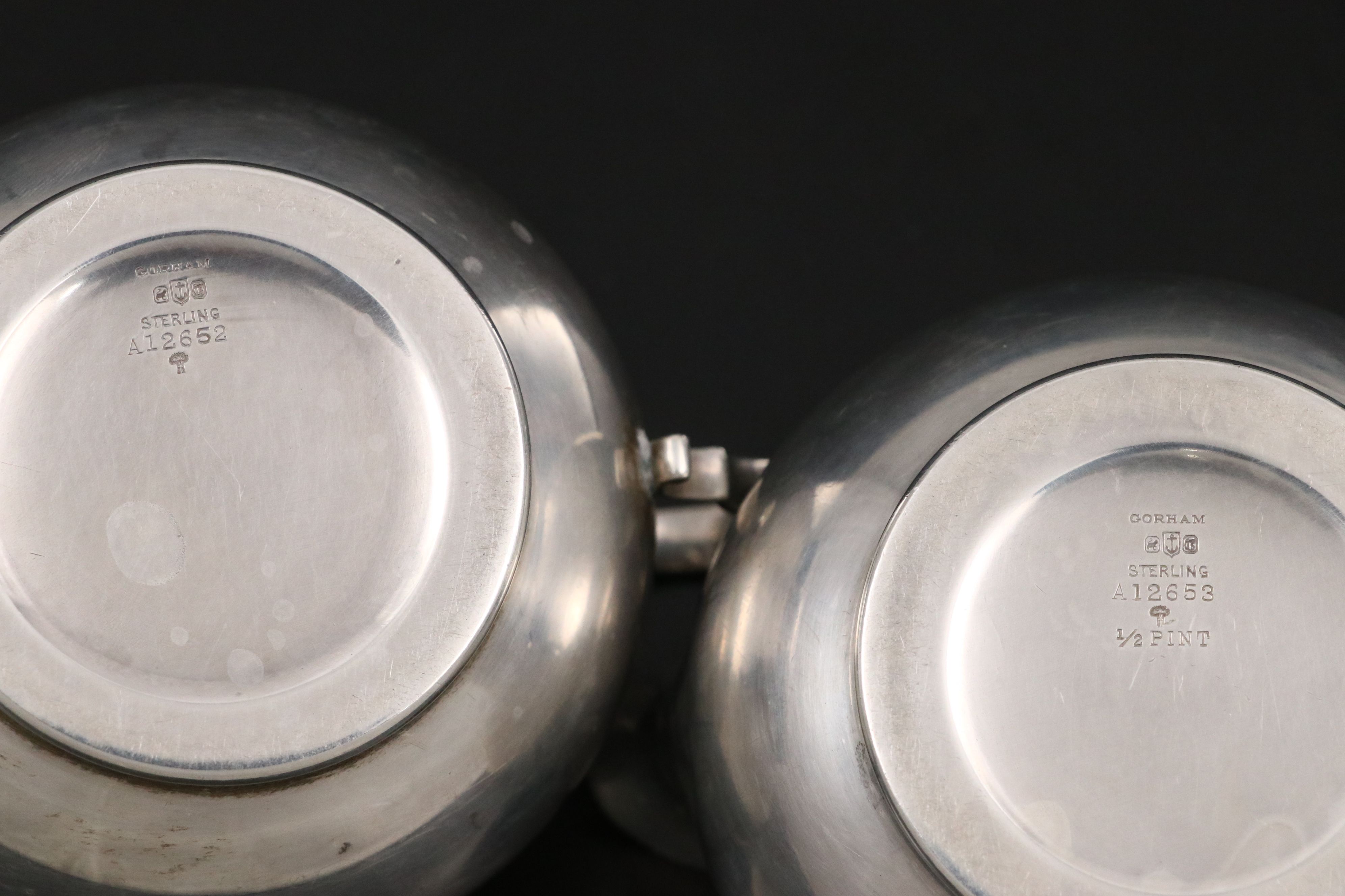 Gorham Sterling Silver Creamer and Sugar with Other Sterling Silver Candlesticks