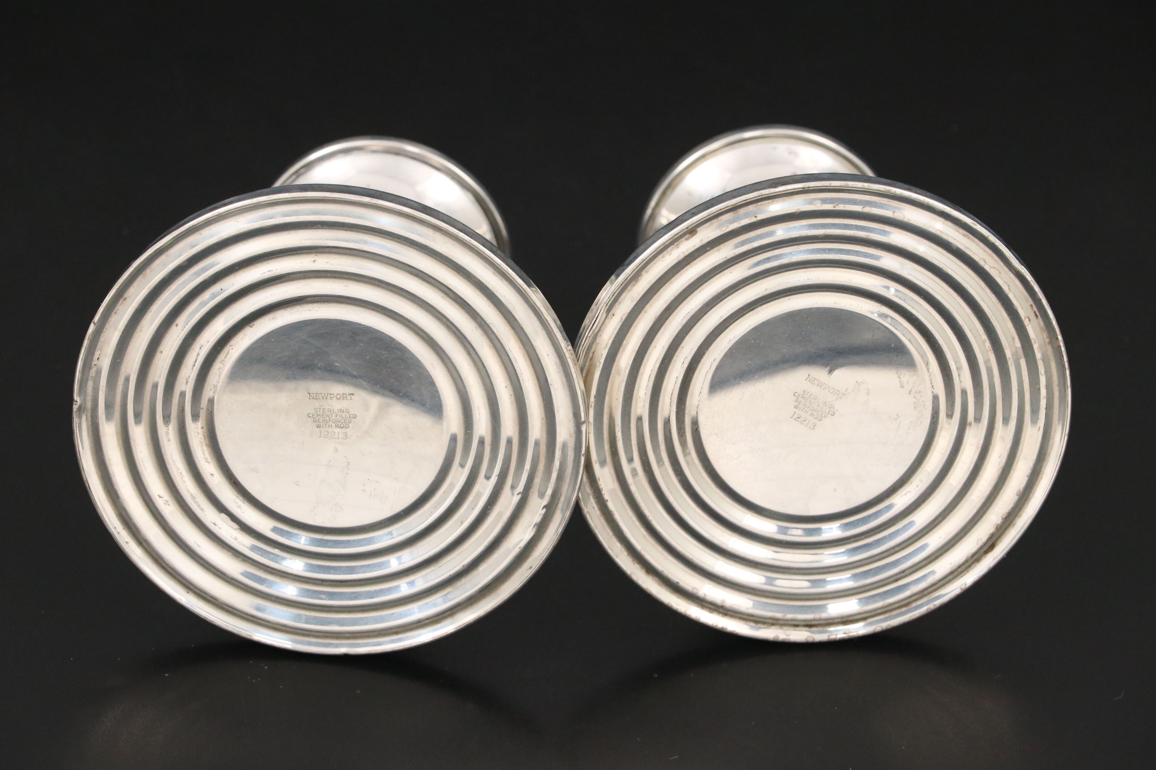 Gorham Sterling Silver Creamer and Sugar with Other Sterling Silver Candlesticks