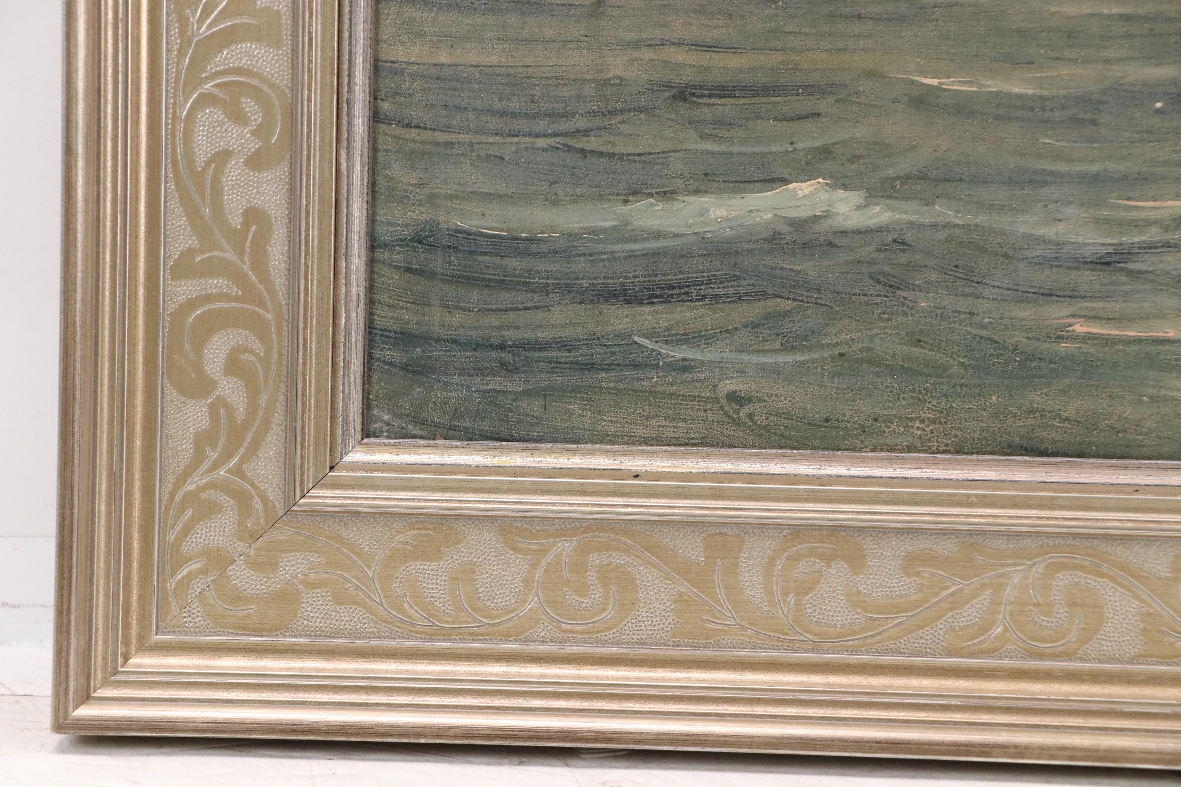 Carl Hansen Marine Scene With Ships Oil Painting