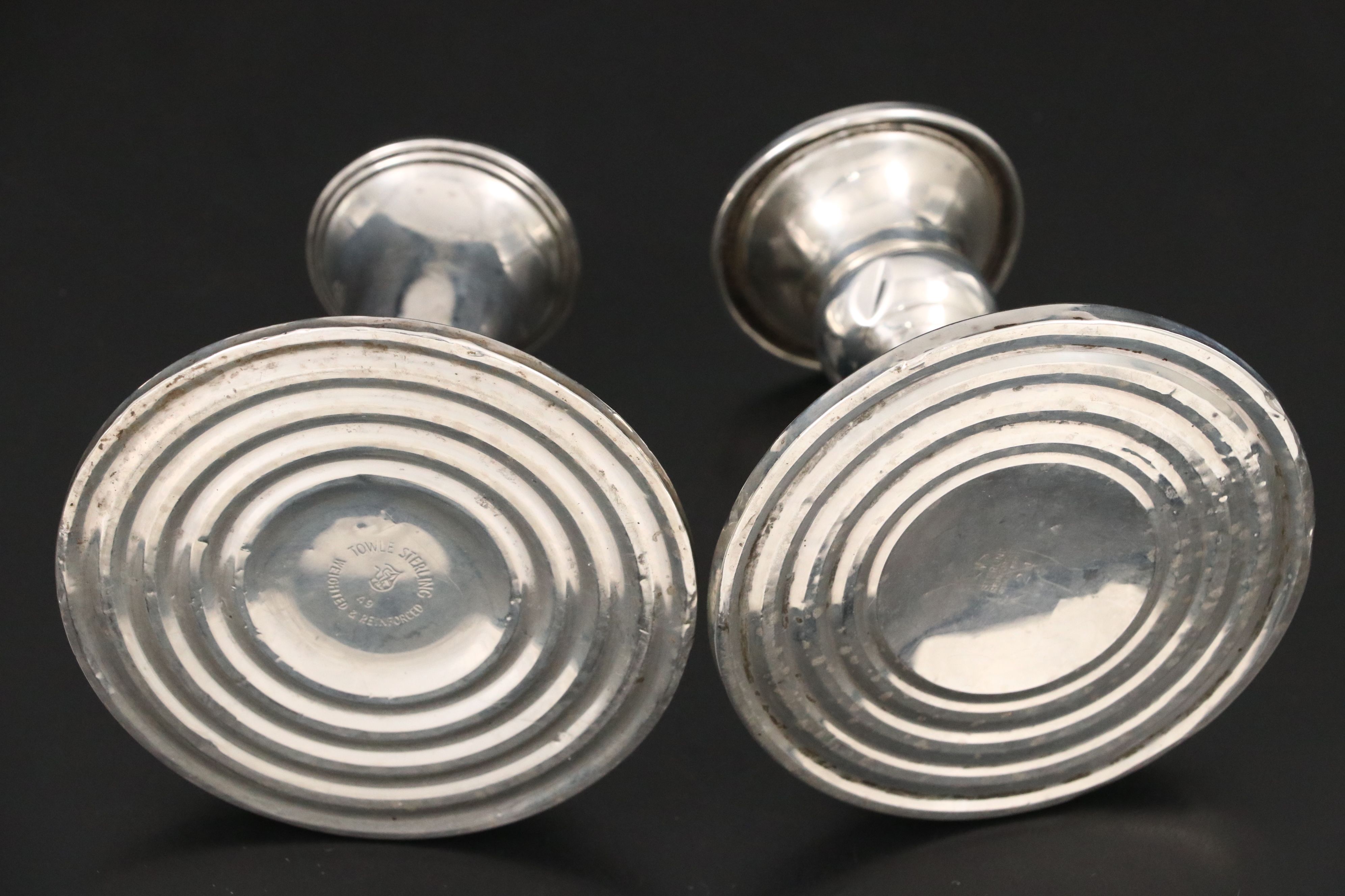 Gorham Sterling Silver Creamer and Sugar with Other Sterling Silver Candlesticks