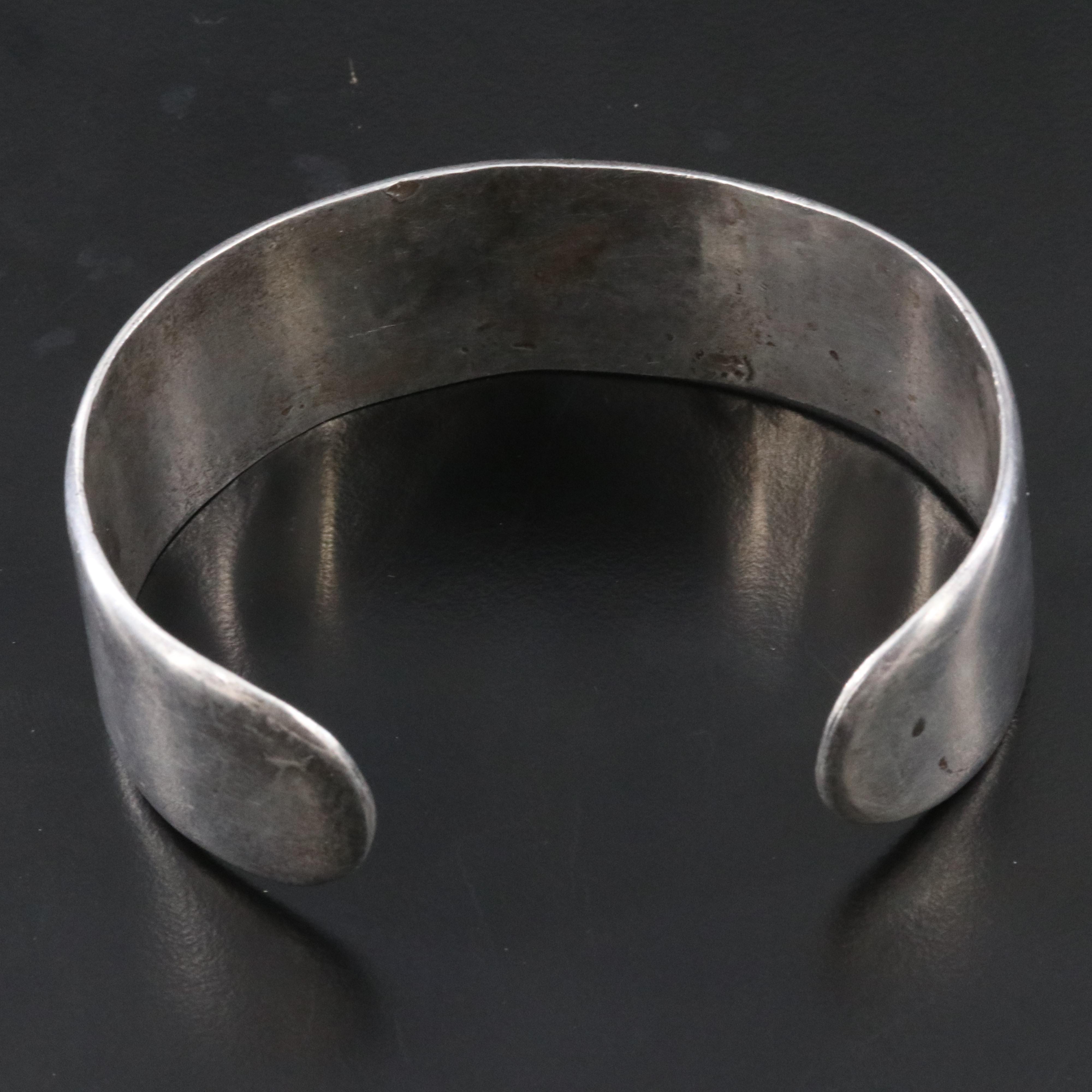 Sterling Hexagram Cuff Bracelet