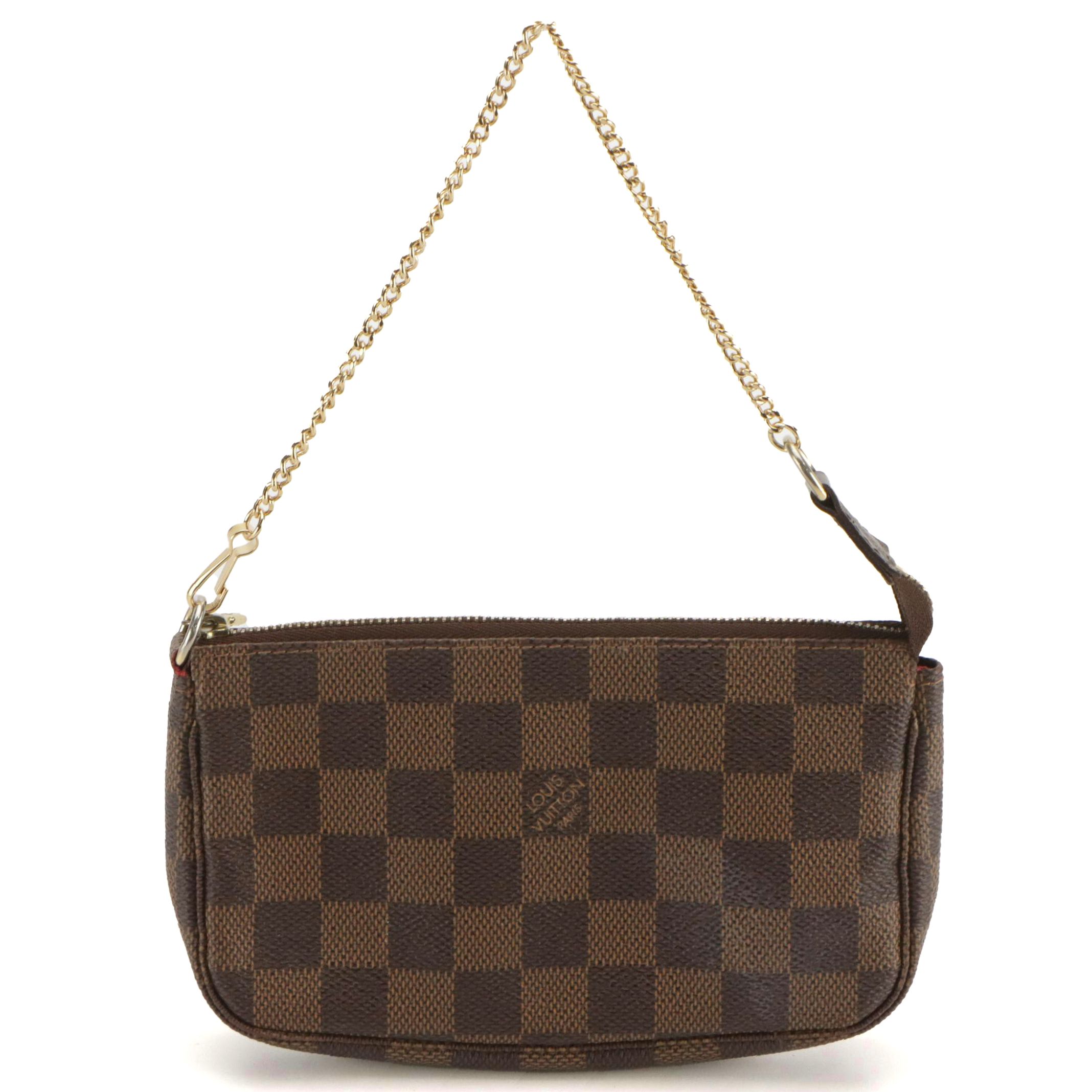 Louis Vuitton Pochette Accessoires in Damier Ebene Canvas and Leather