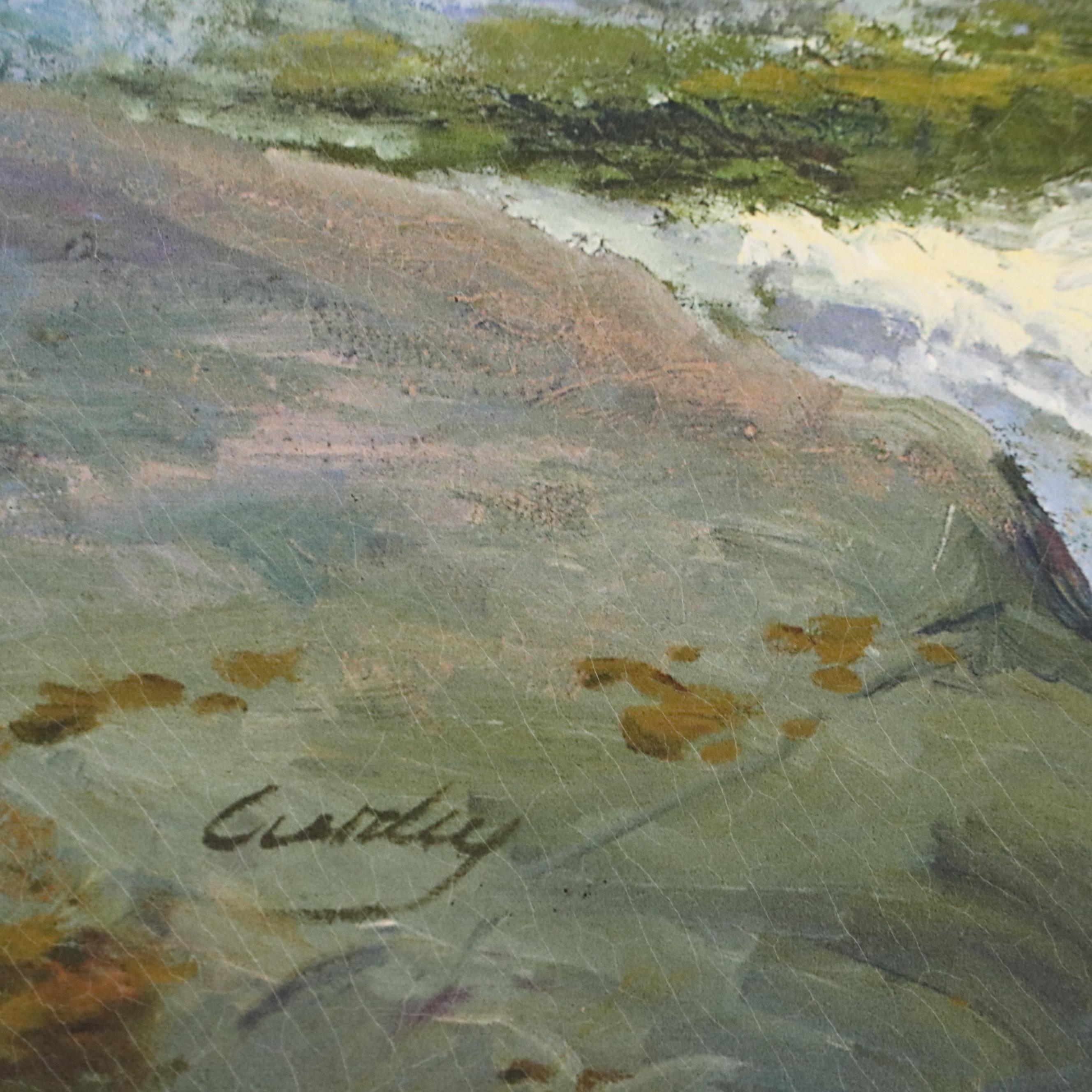 Offset Lithograph of Cascading Woodland Creek