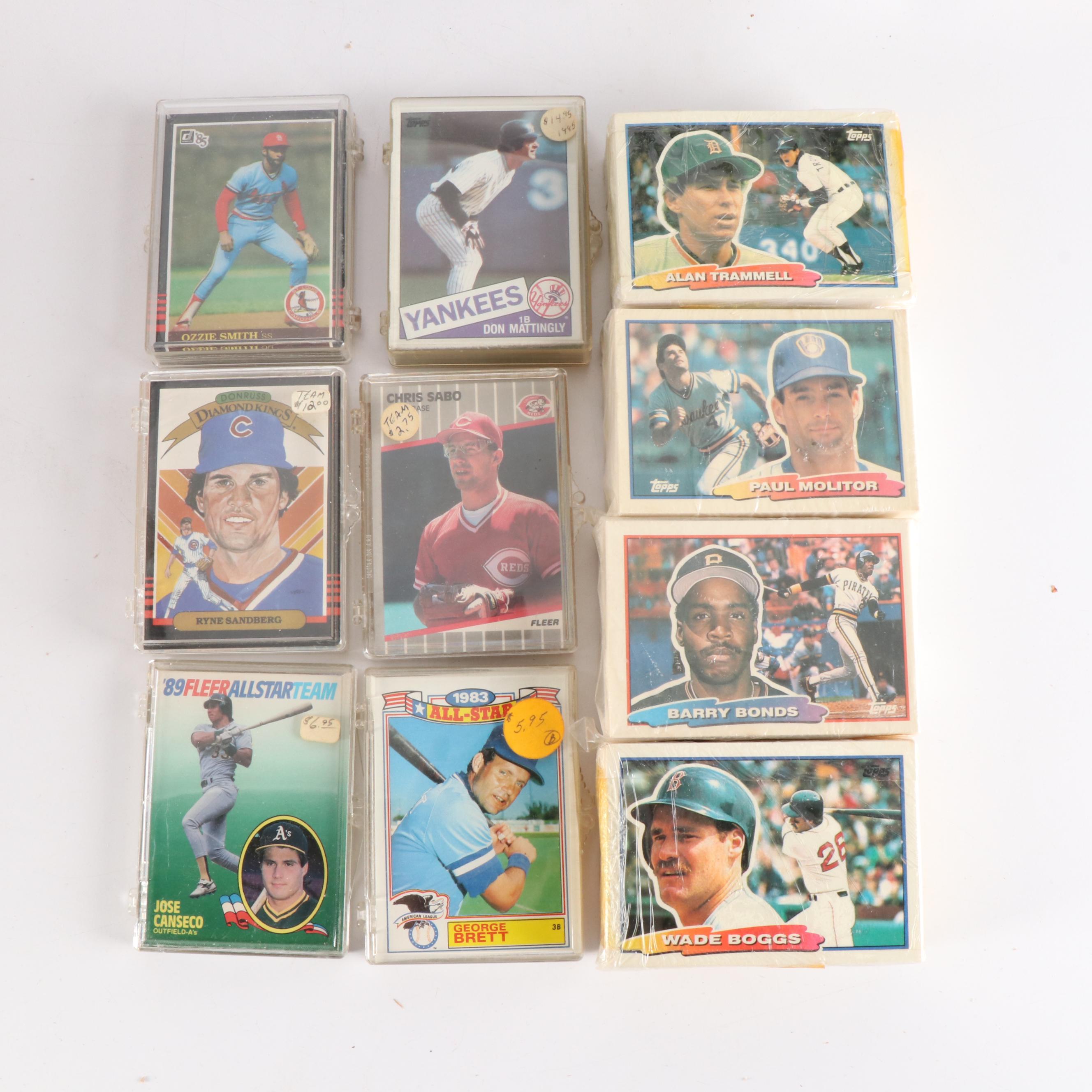 Fleer with Other Sports Cards Featuring Rickey Henderson, George Brett, and More