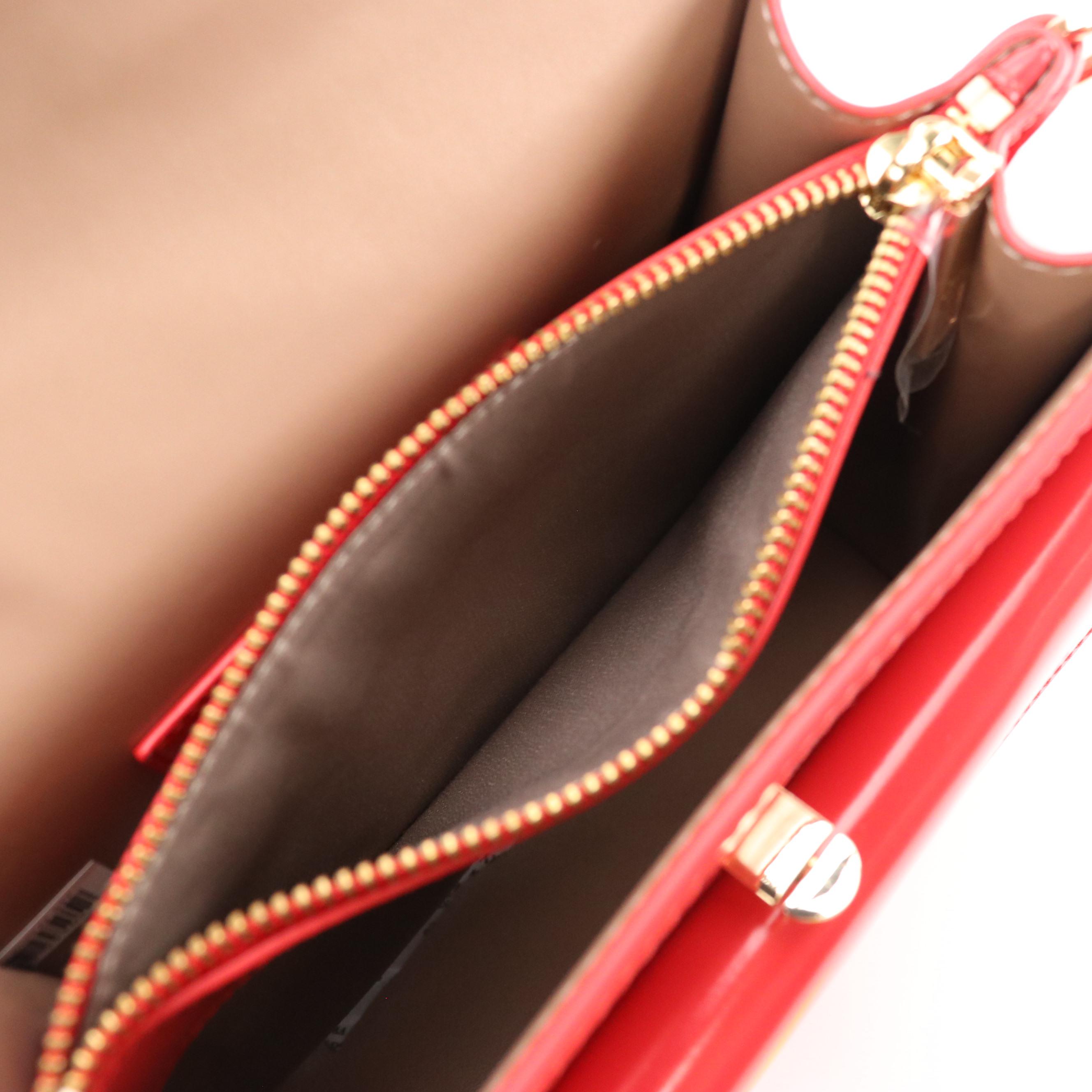 Marc Jacobs "Uptown" Two-Way Tote in Smooth True Red Calfskin Leather, With Tags