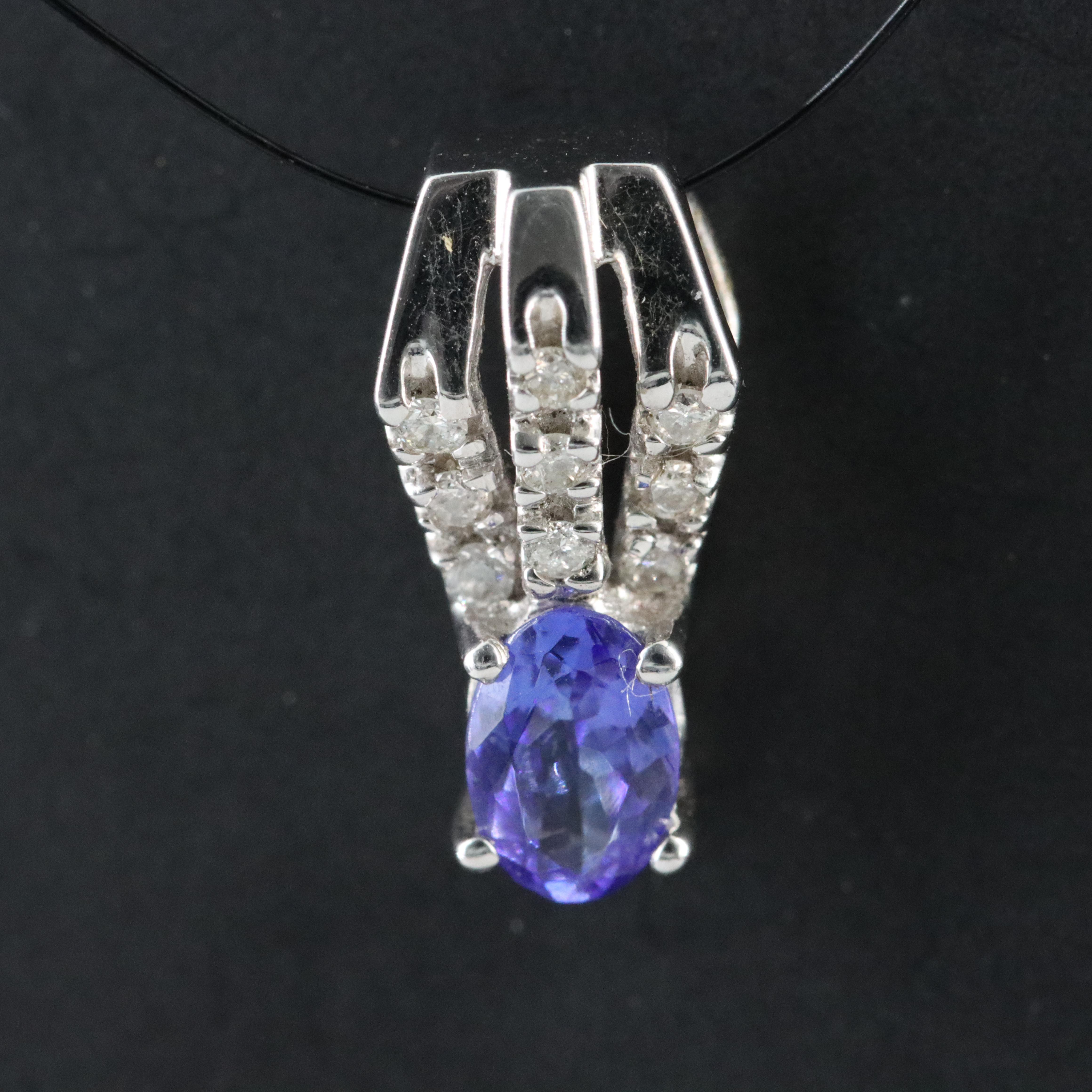 14K Tanzanite and Diamond Pendant