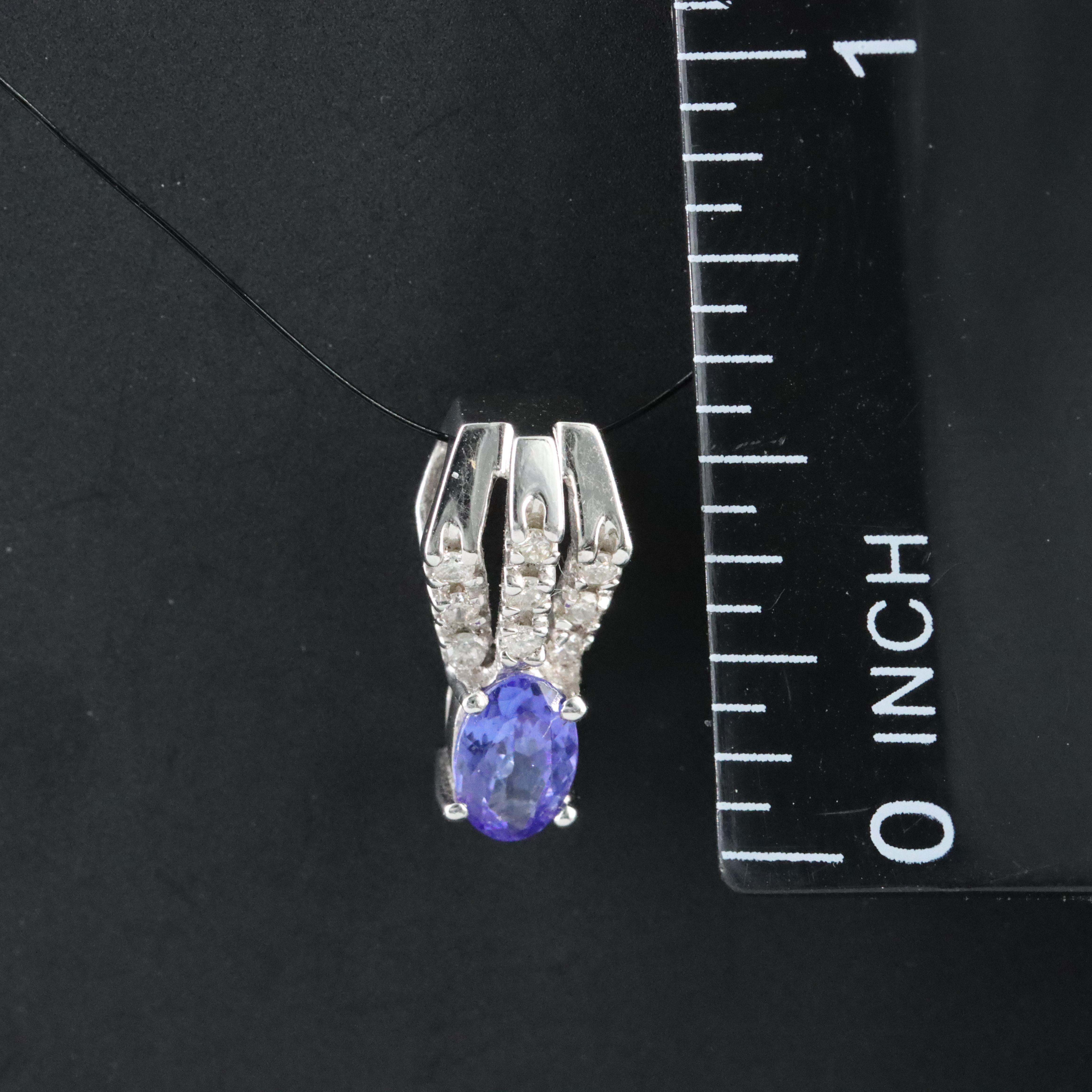 14K Tanzanite and Diamond Pendant