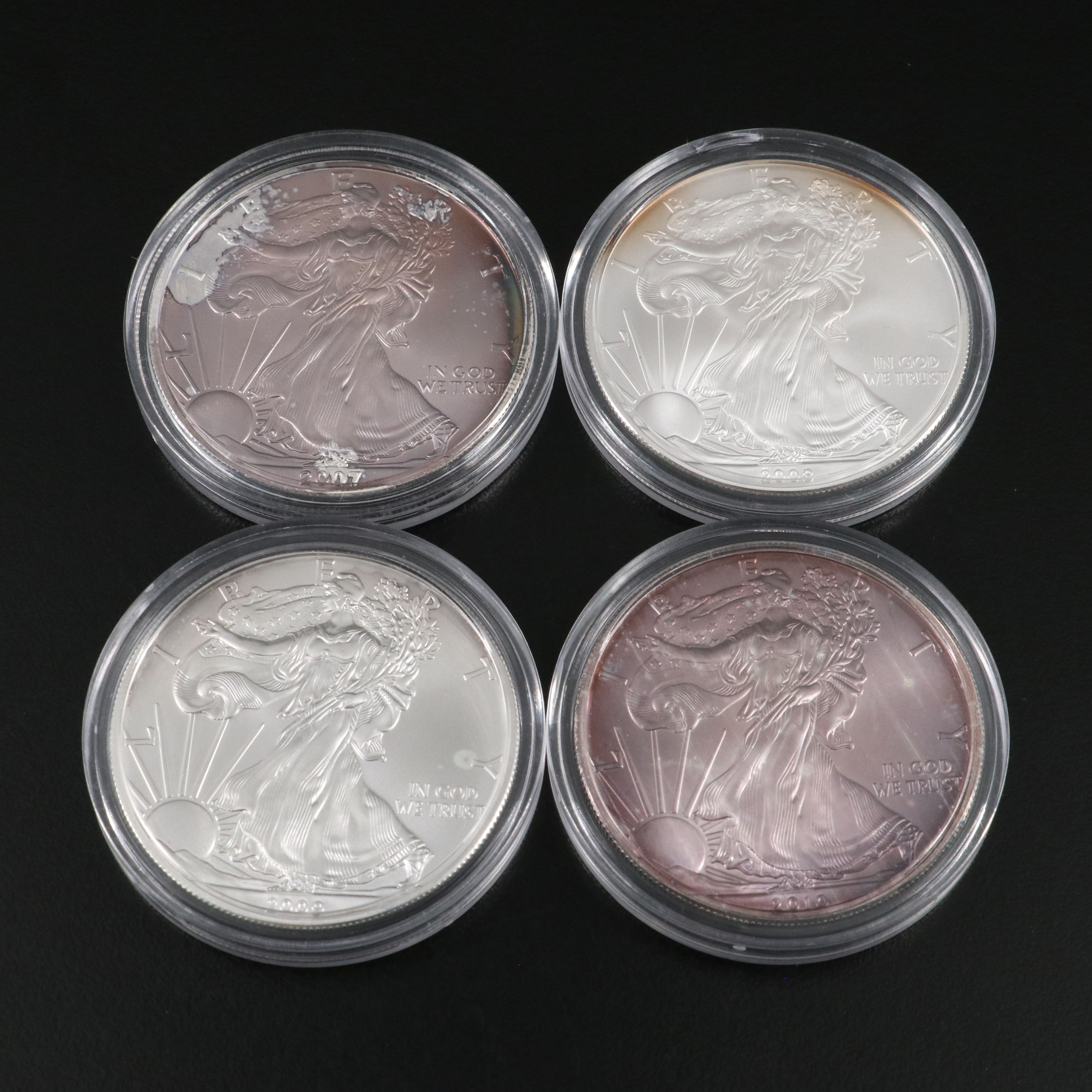 Ten Different Mint State U.S. Silver Eagles