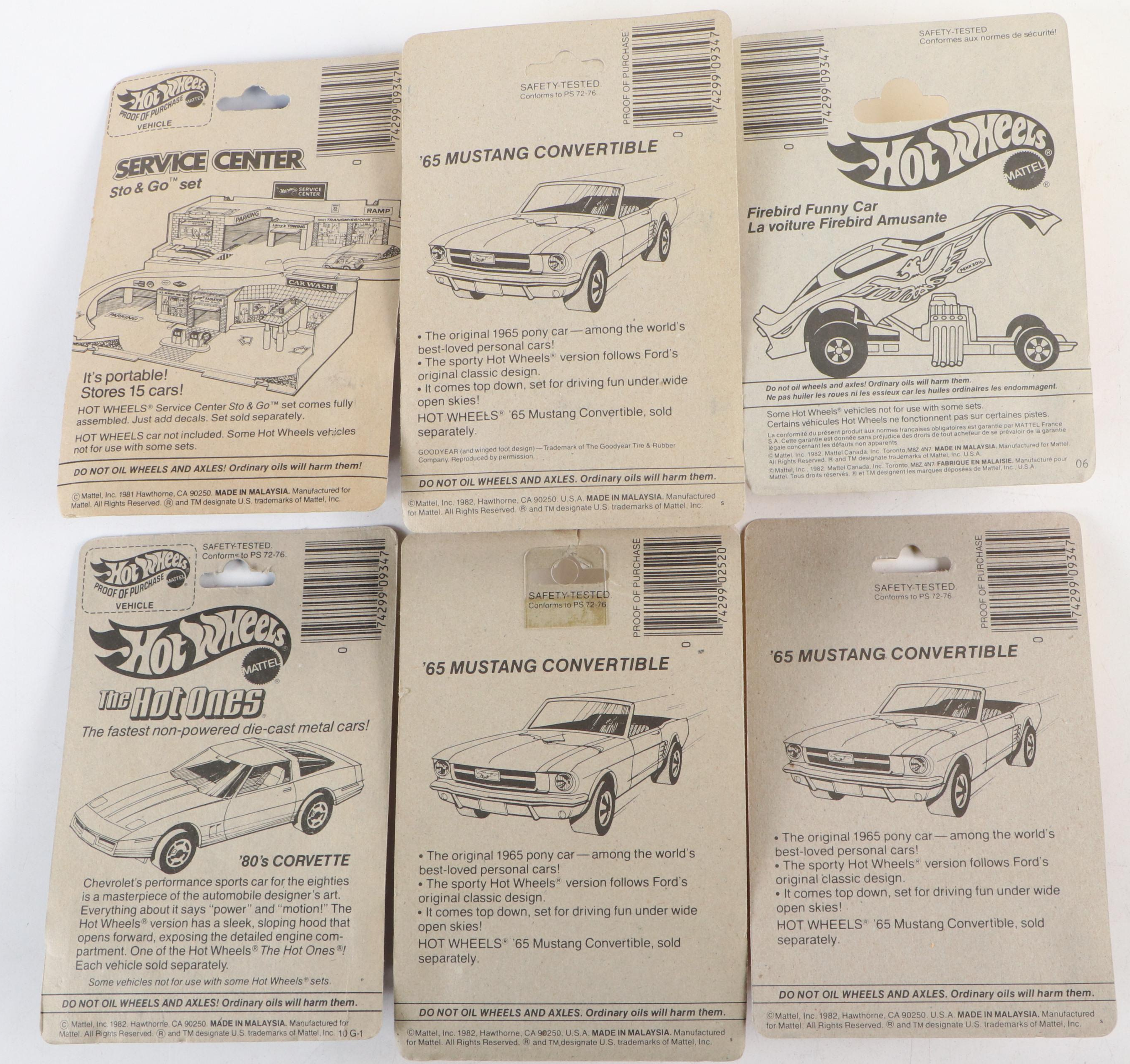 Mattel Hot Wheels "The Hot Ones" and Other Diecast Vehicles, 1980s