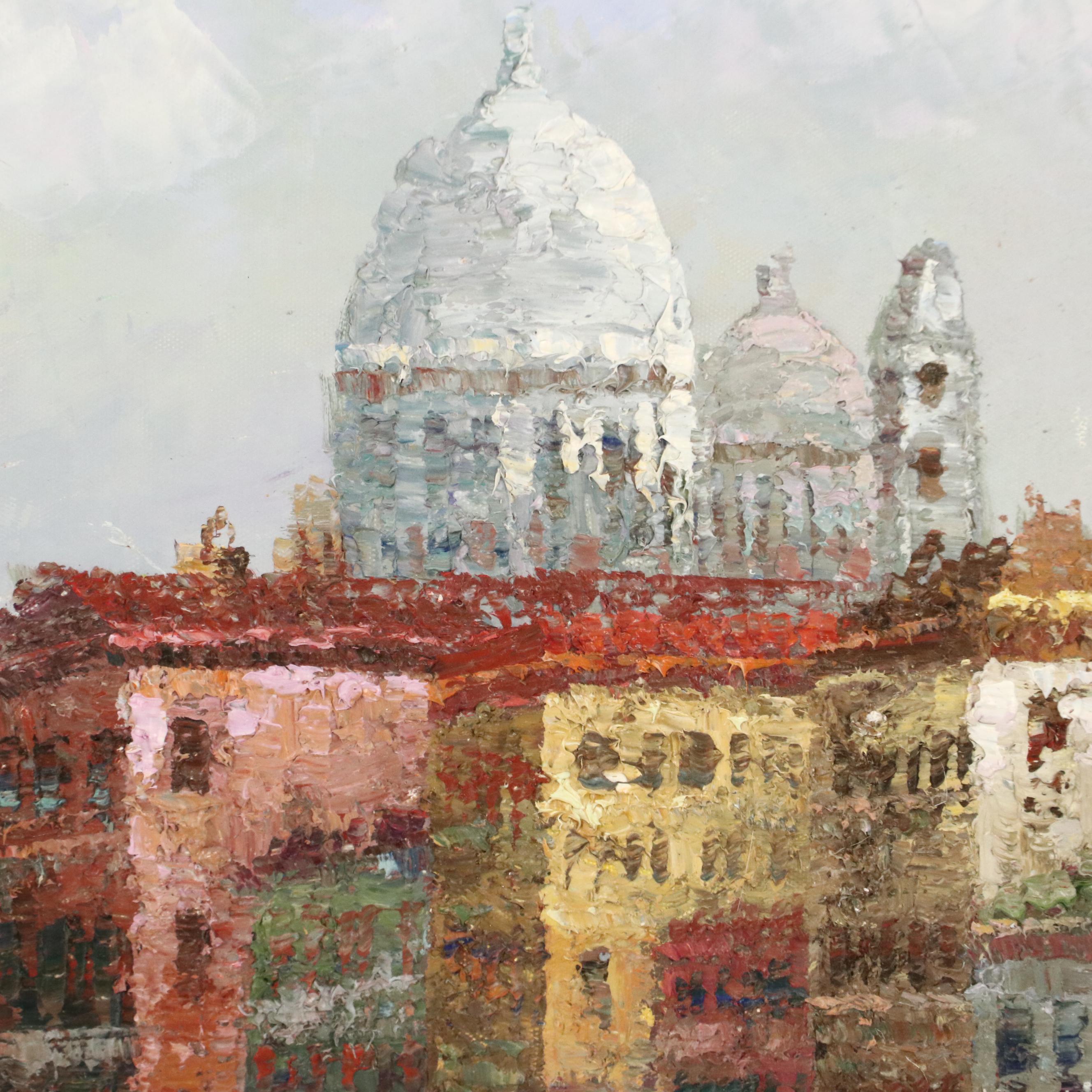 Acrylic Painting of Venetian Canal Scene