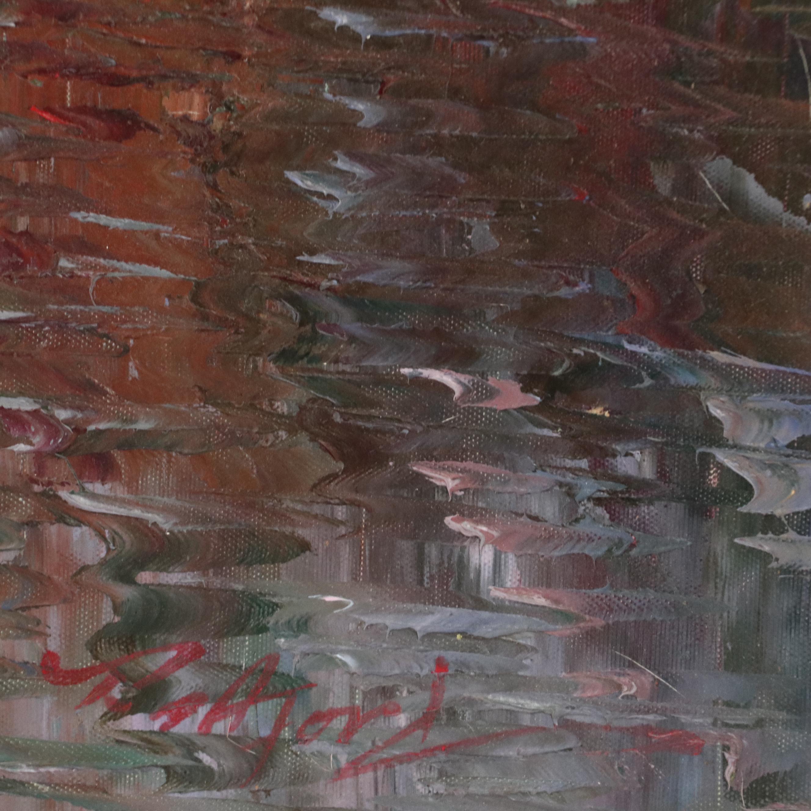 Acrylic Painting of Venetian Canal Scene